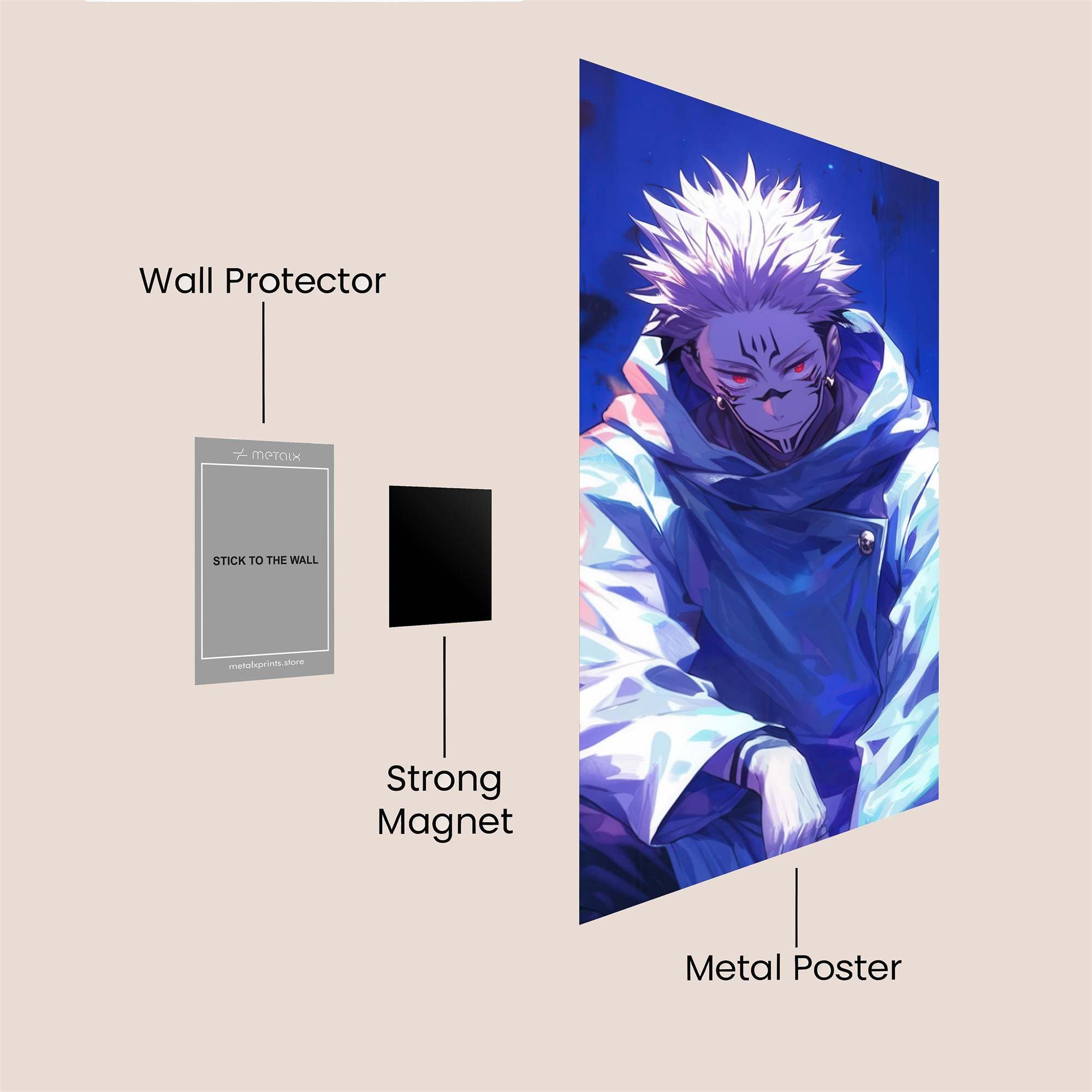 Sukuna Sinister Safe Wall Magnetic / M