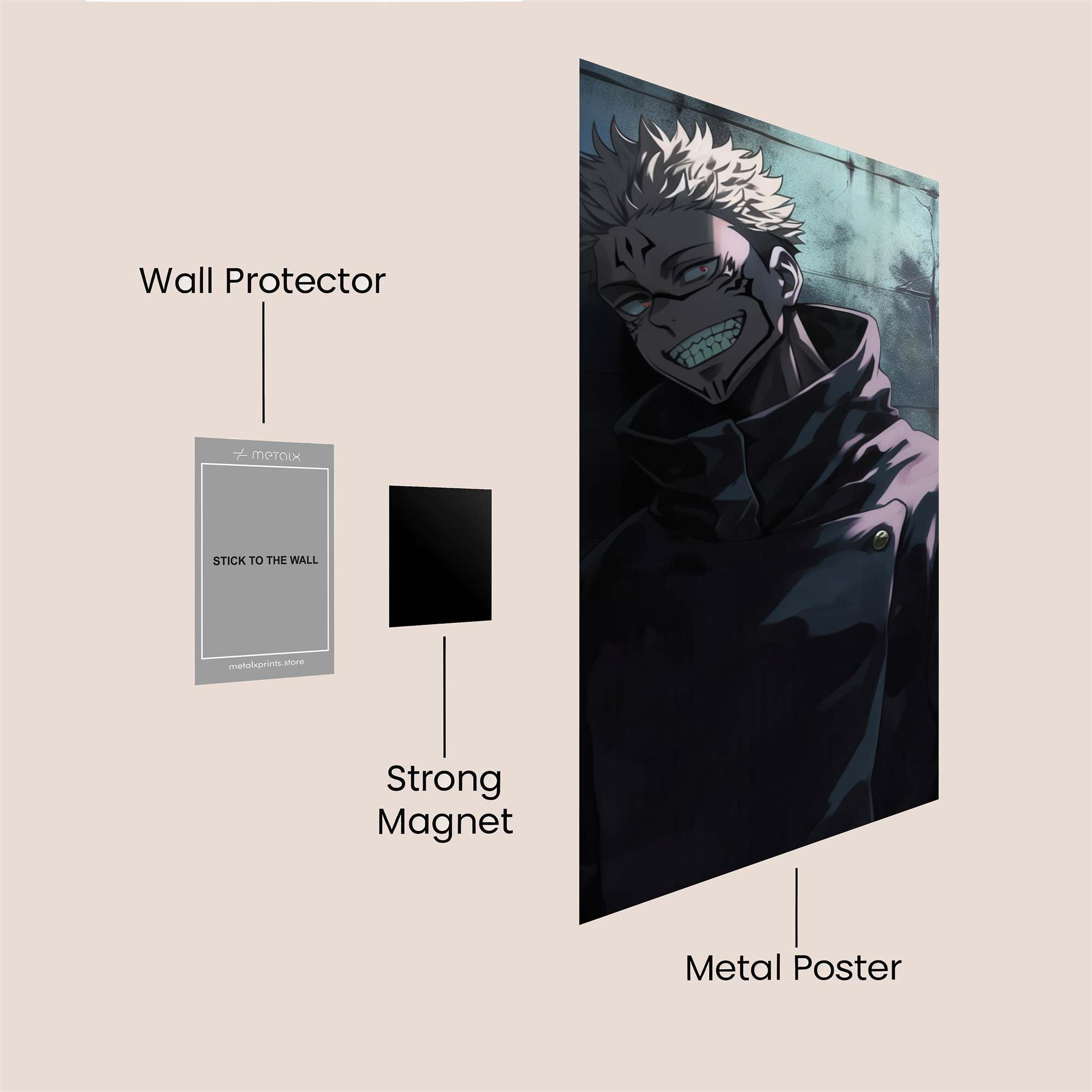 Sukuna Sinister Safe Wall Magnetic / M