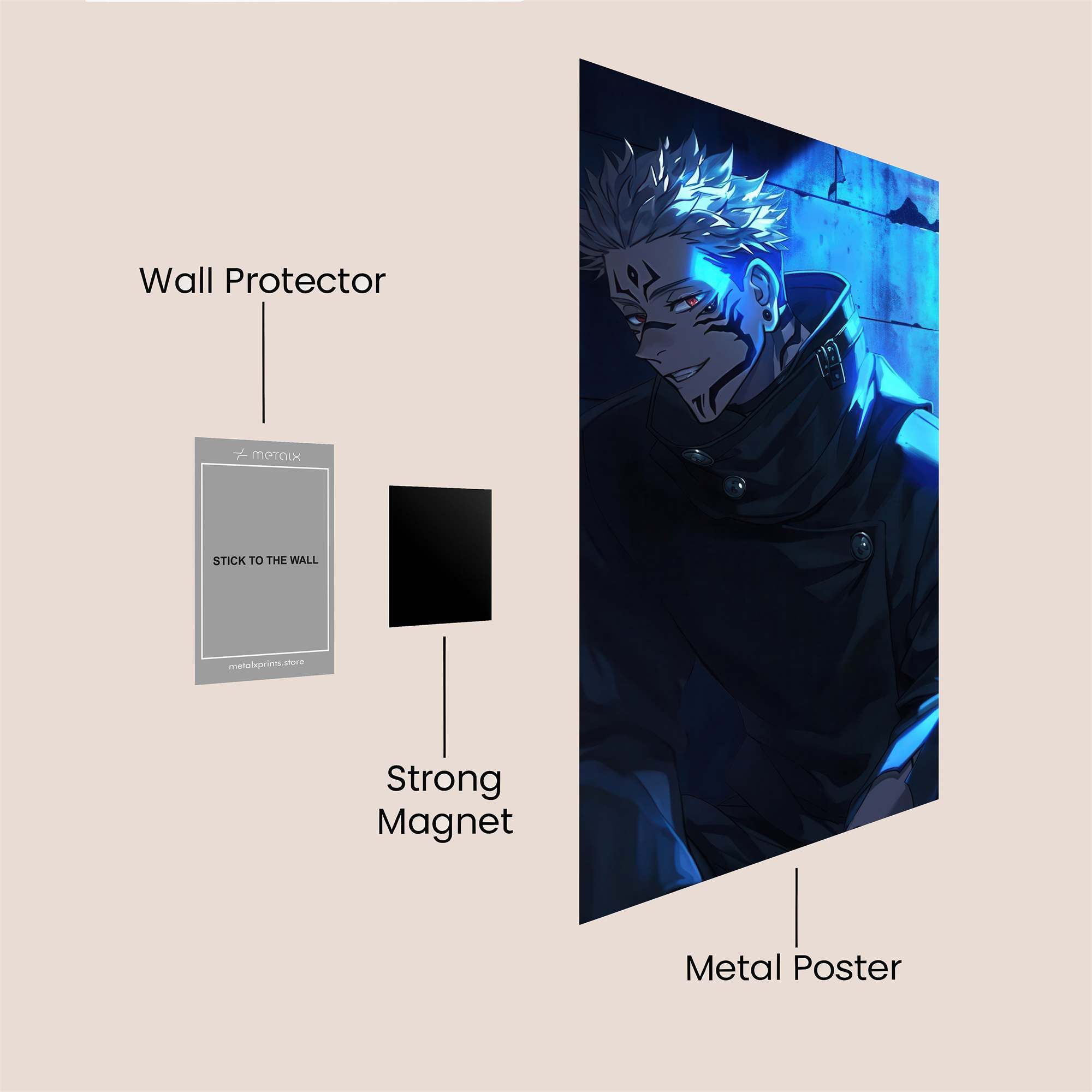 Sukuna Sinister Safe Wall Magnetic / M