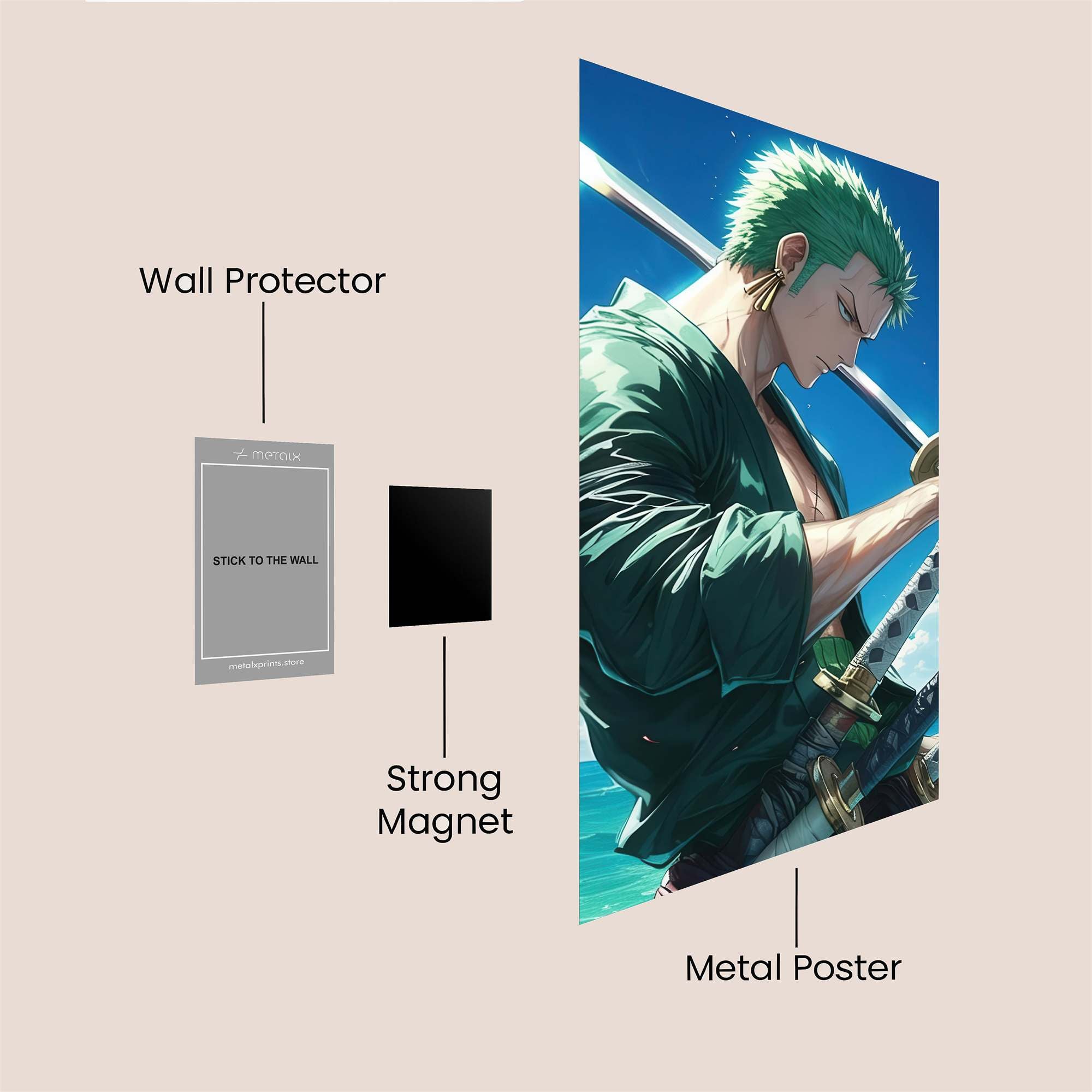 Roronoa Radiant Safe Wall Magnetic / M