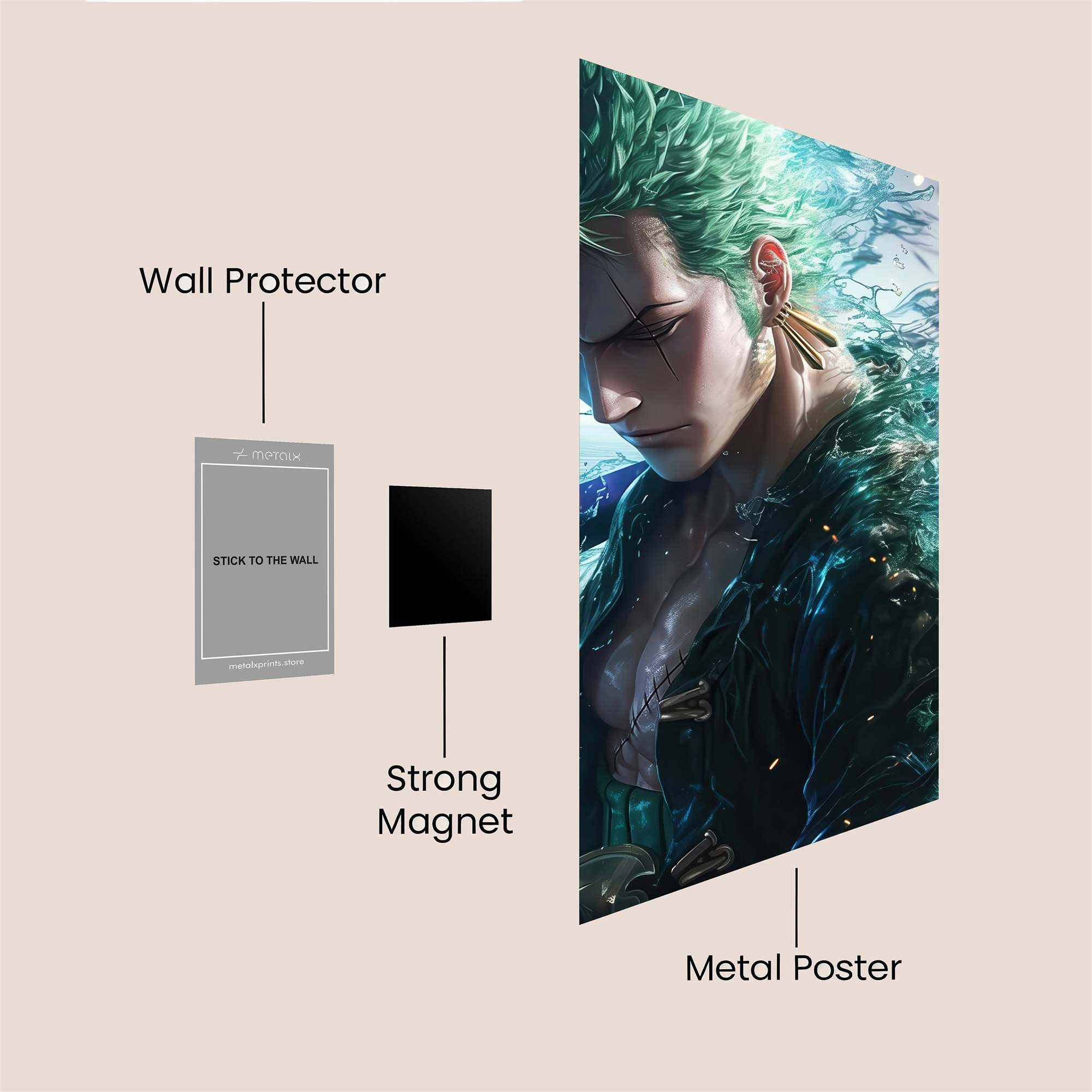 Roronoa Radiant Safe Wall Magnetic / M