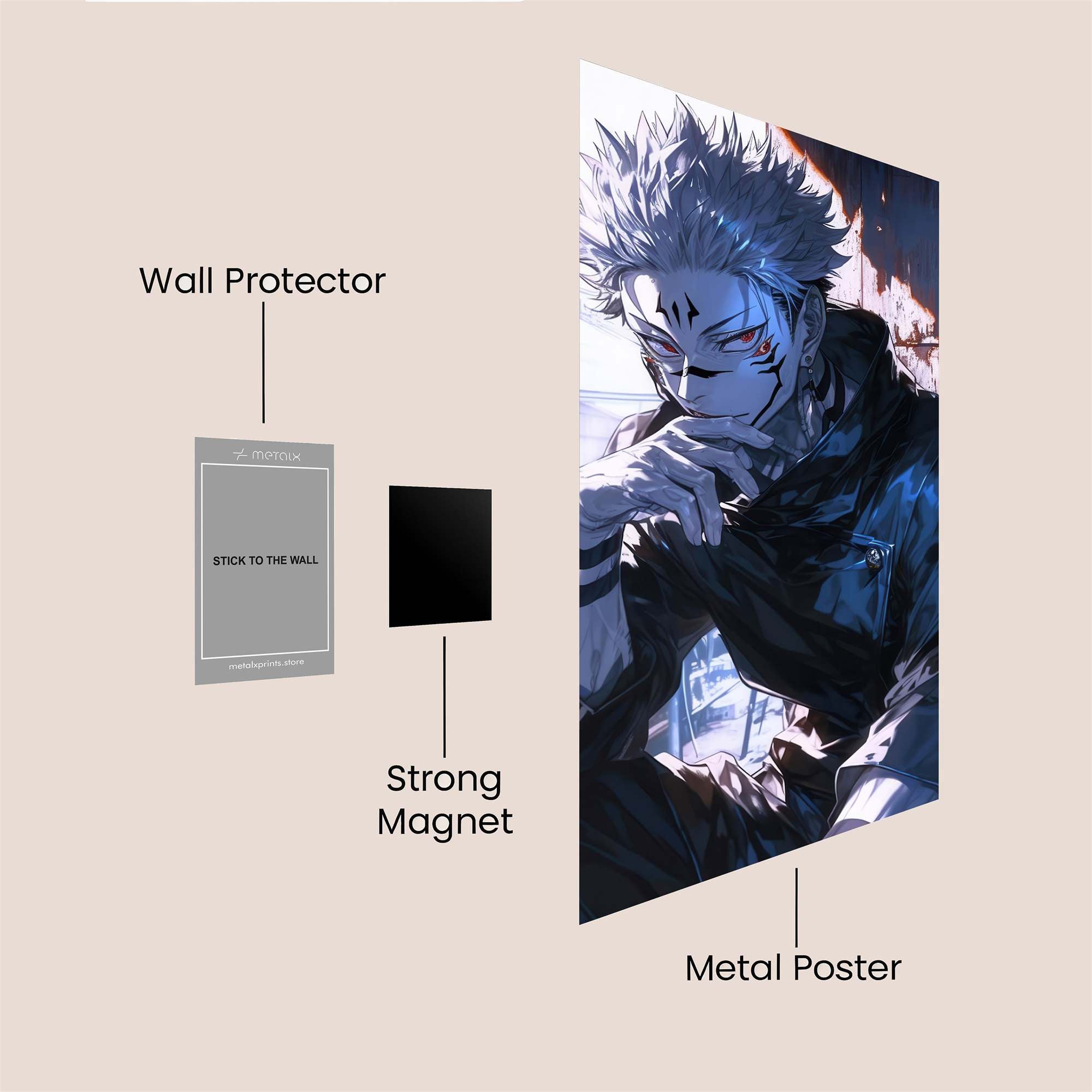 Sukuna Sinister Safe Wall Magnetic / M