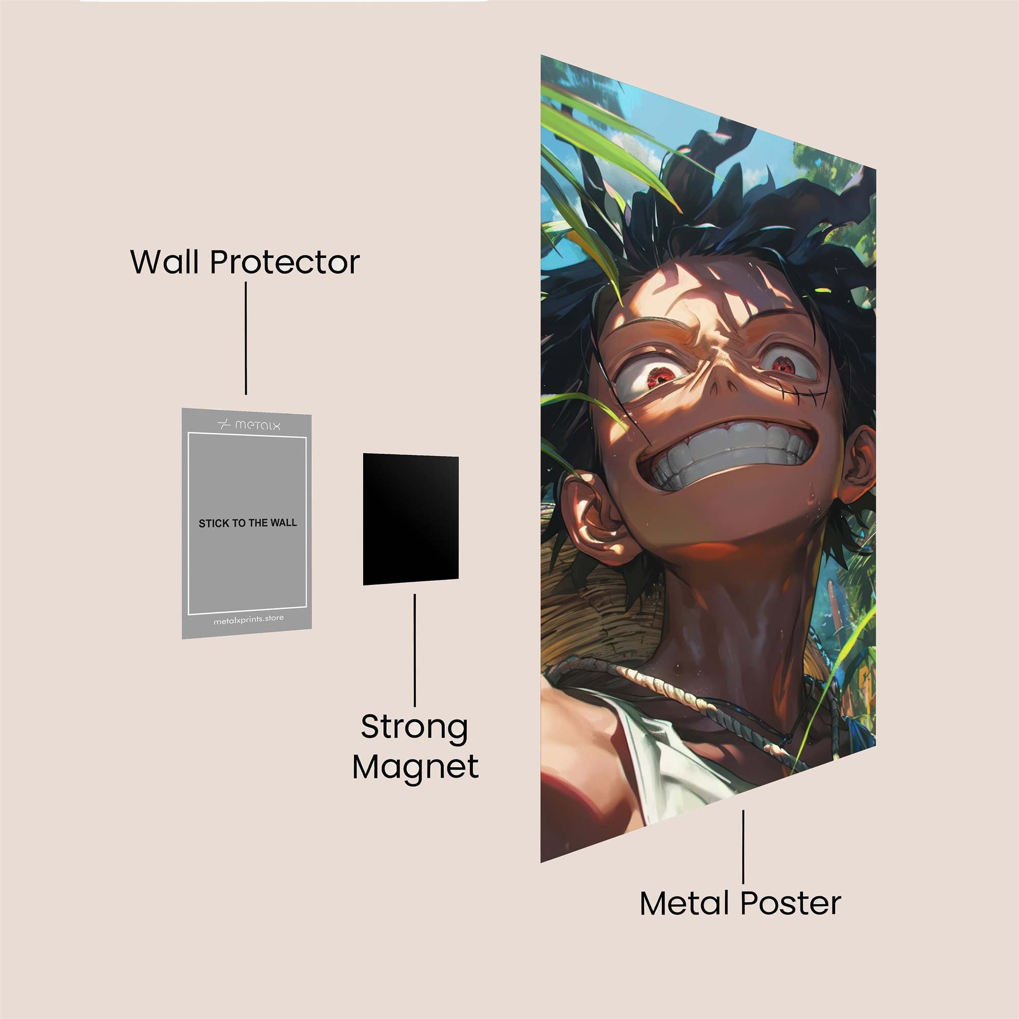 Luffy Ecstatic Safe Wall Magnetic / M