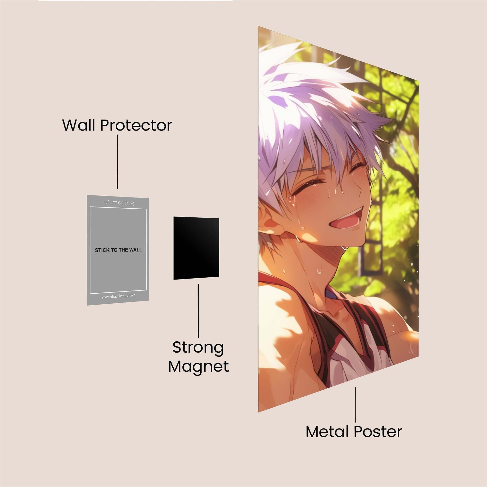 Silver Joy Safe Wall Magnetic / M