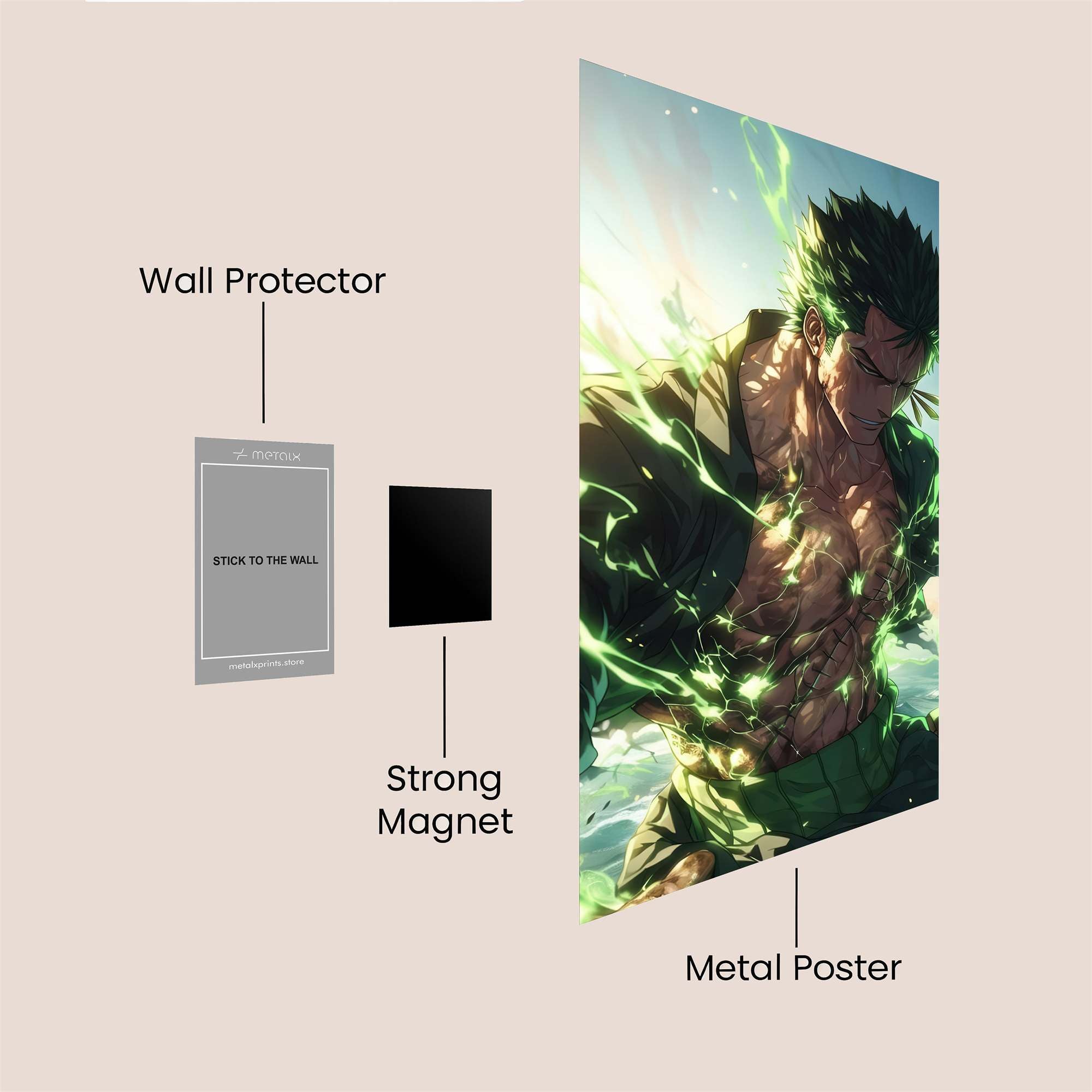 Roronoa Radiant Safe Wall Magnetic / M