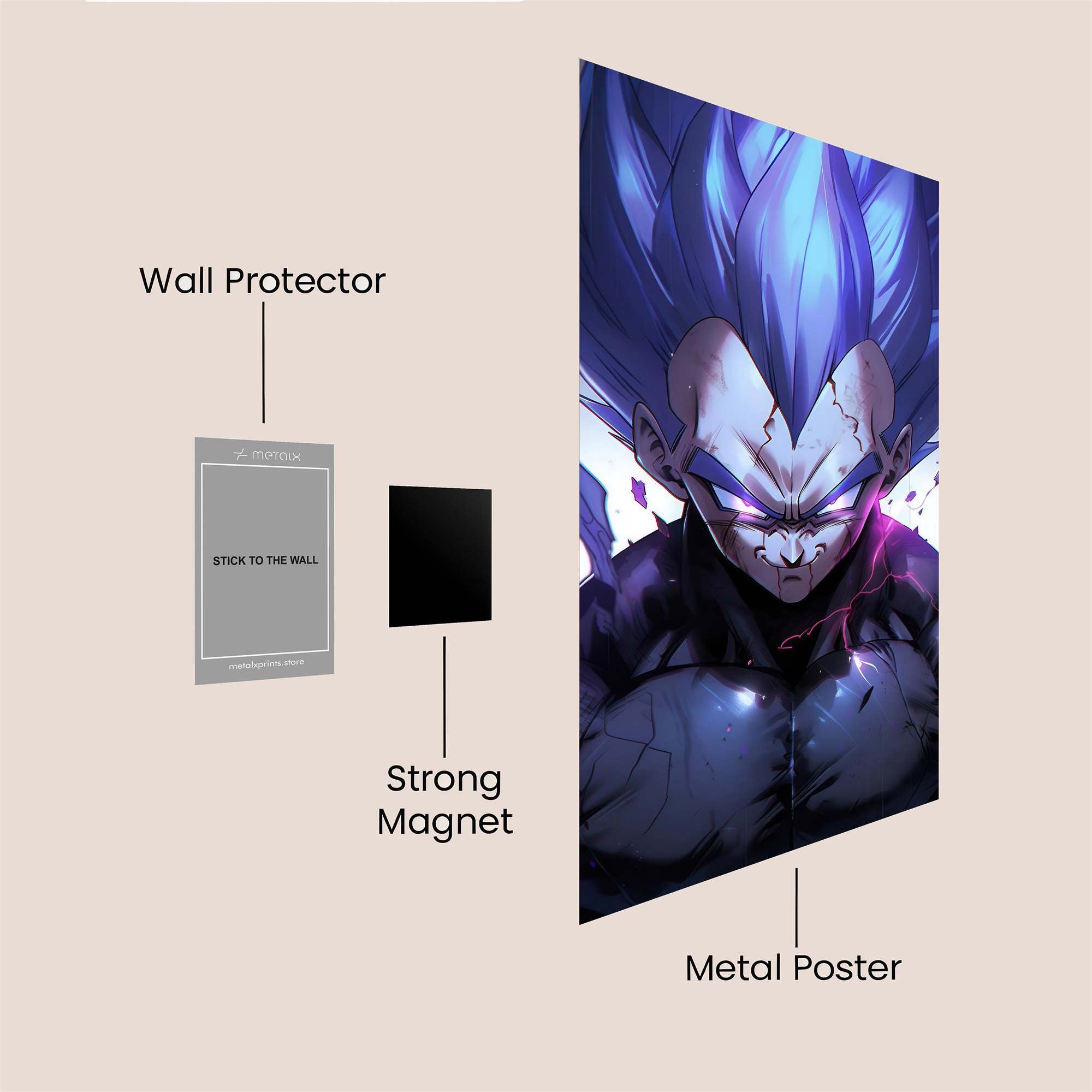 Vegeta Volatile Safe Wall Magnetic / M