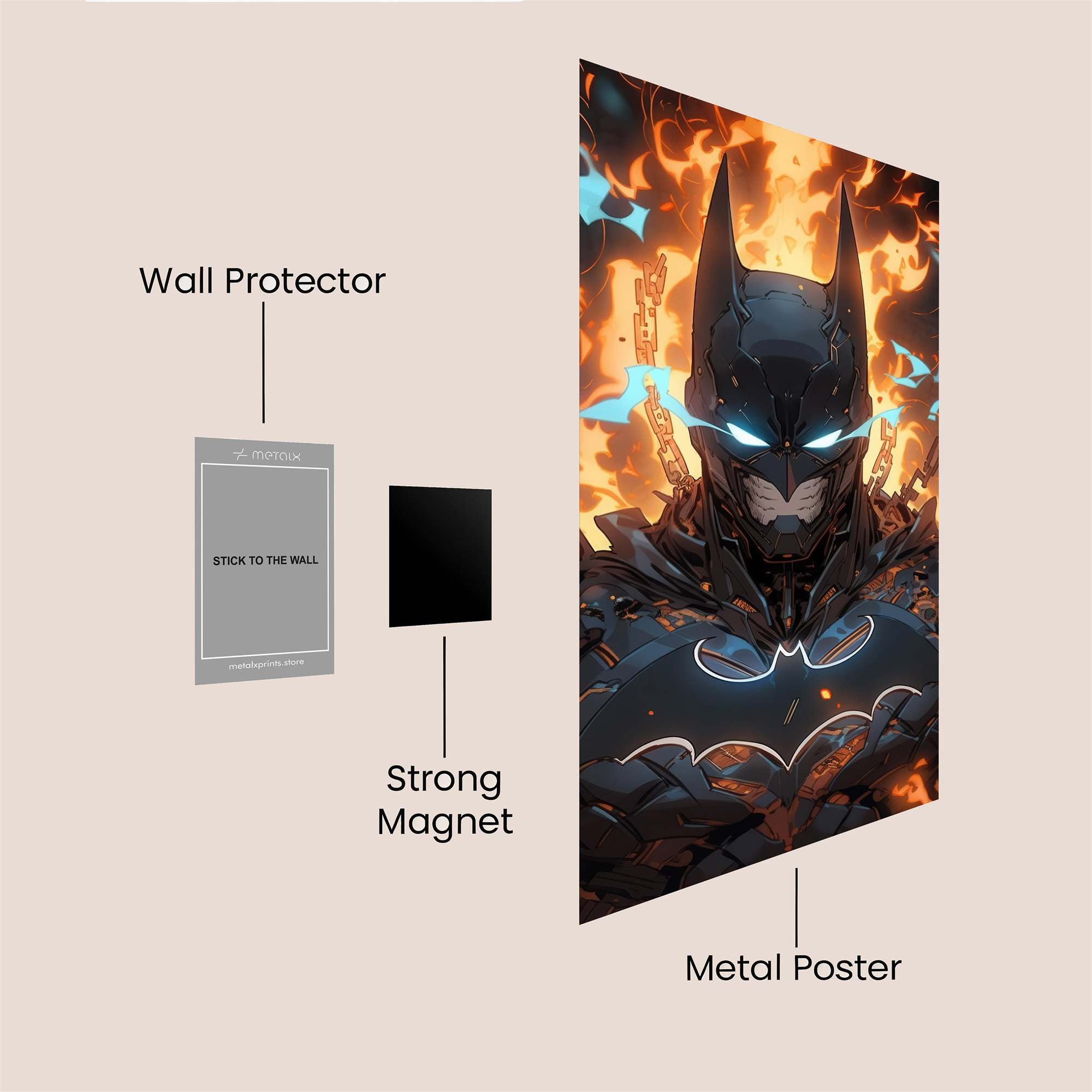 Batman Inferno Safe Wall Magnetic / M