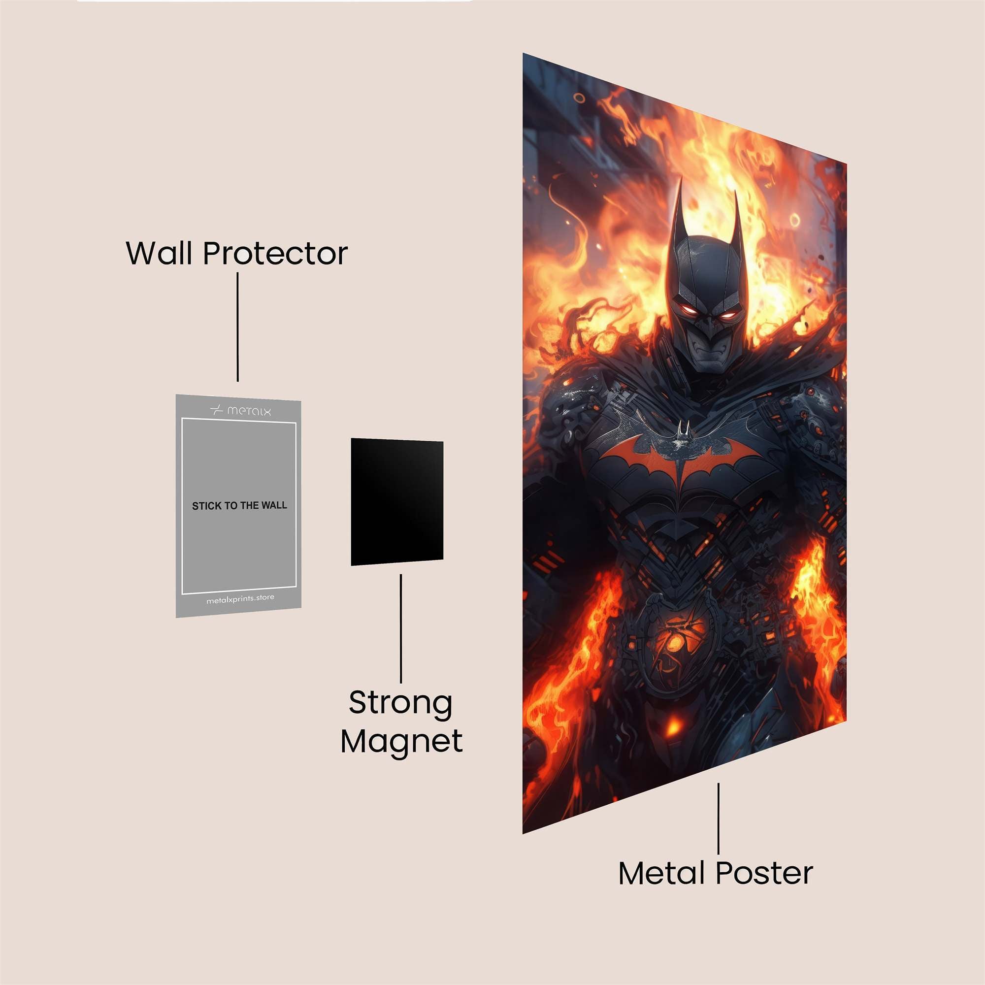 Batman Inferno Safe Wall Magnetic / M