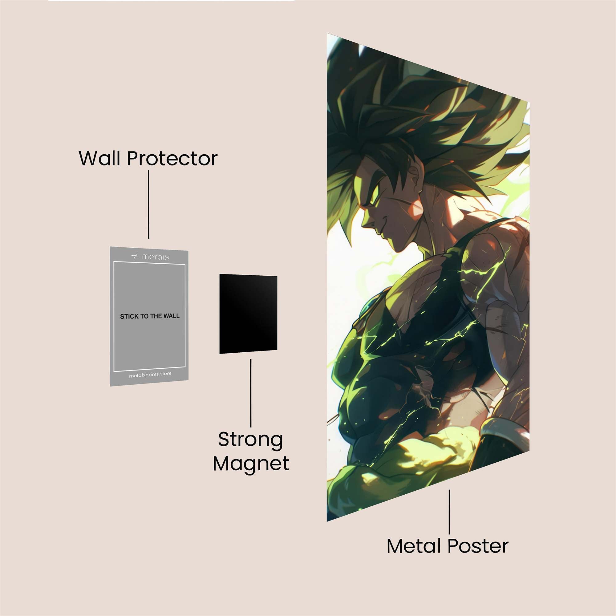 Broly Rage Safe Wall Magnetic / M