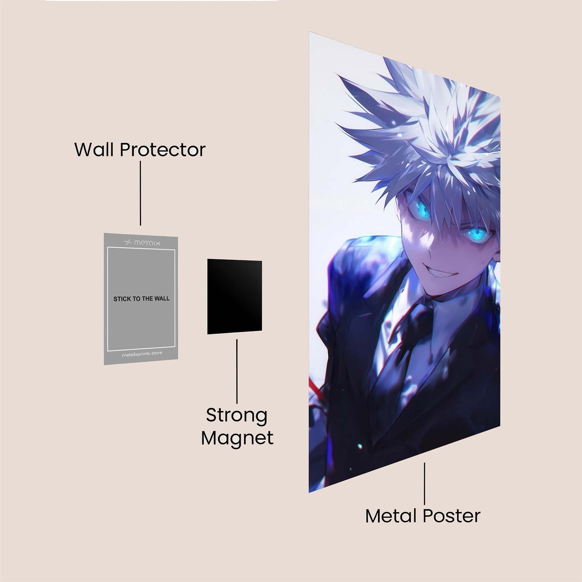 Killua Menacing Safe Wall Magnetic / M