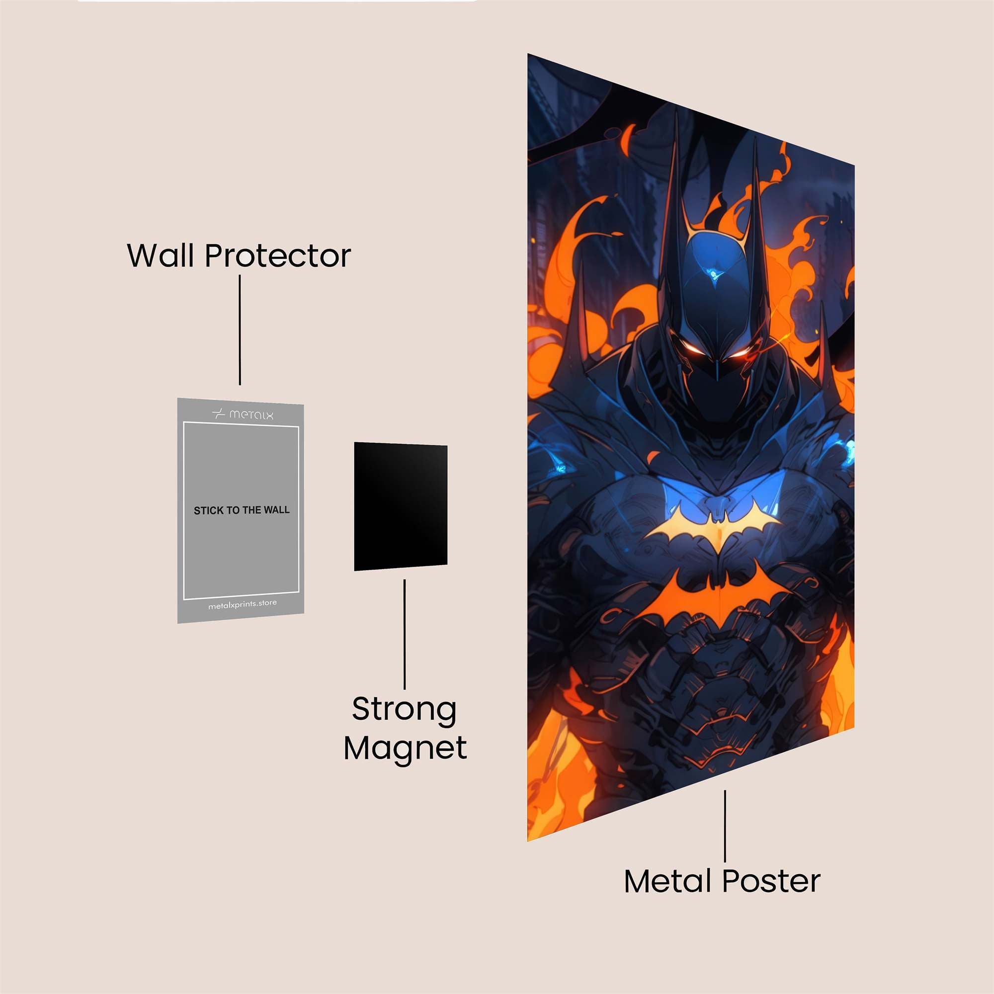 Batman Inferno Safe Wall Magnetic / M