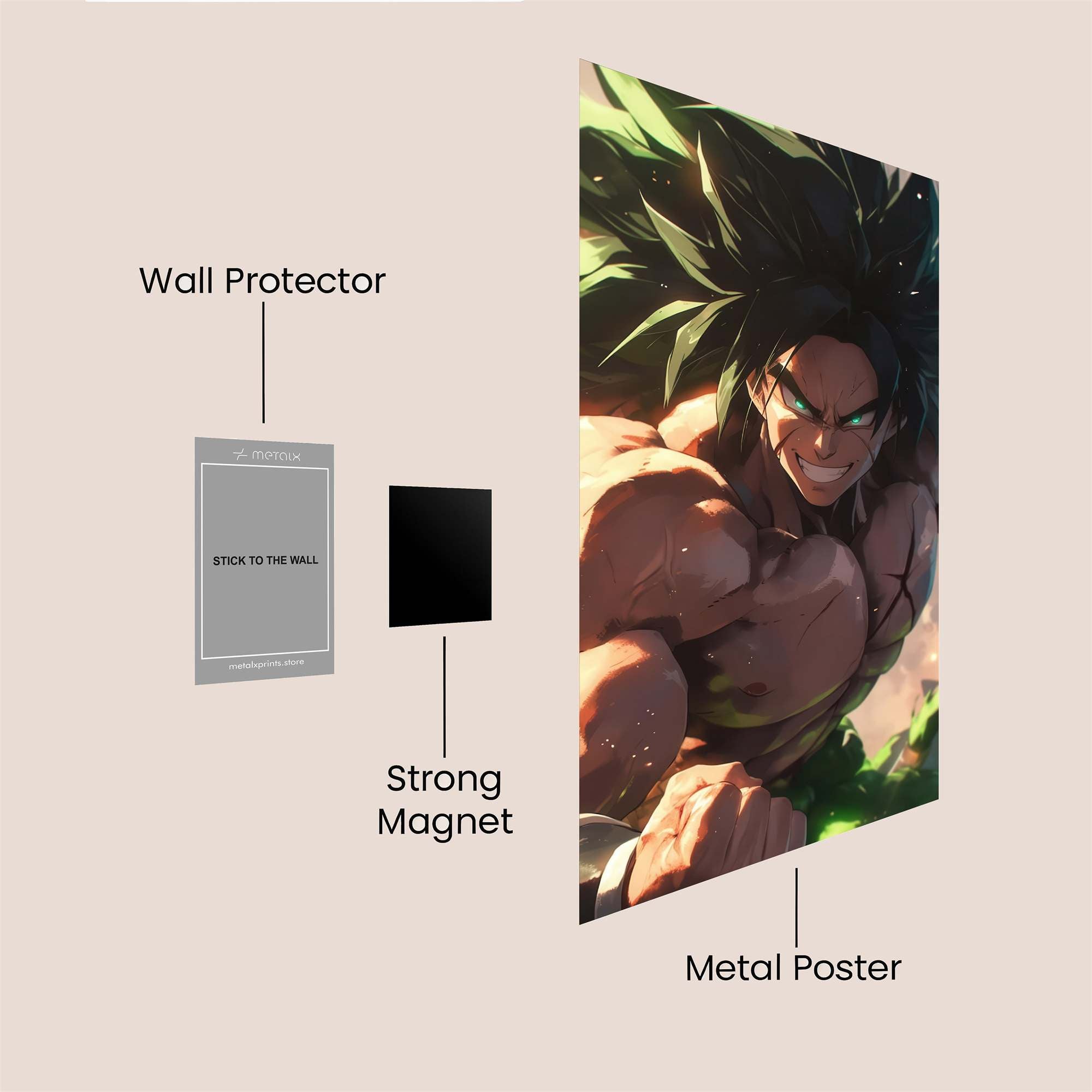 Broly Ferocious Safe Wall Magnetic / M