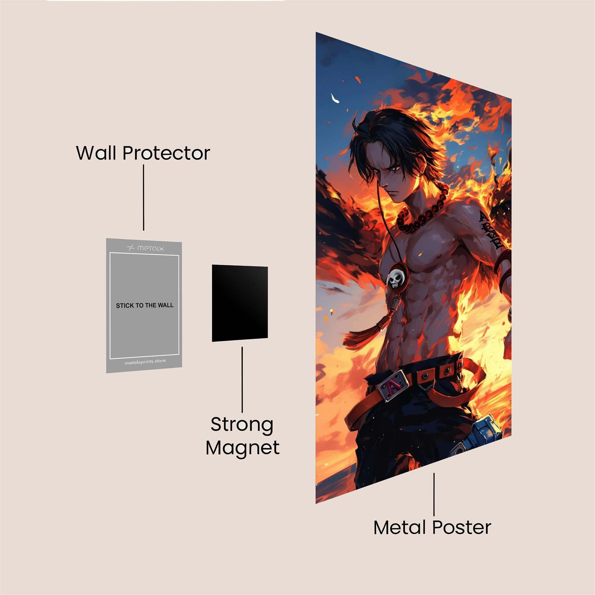 Ace Ablaze Safe Wall Magnetic / M