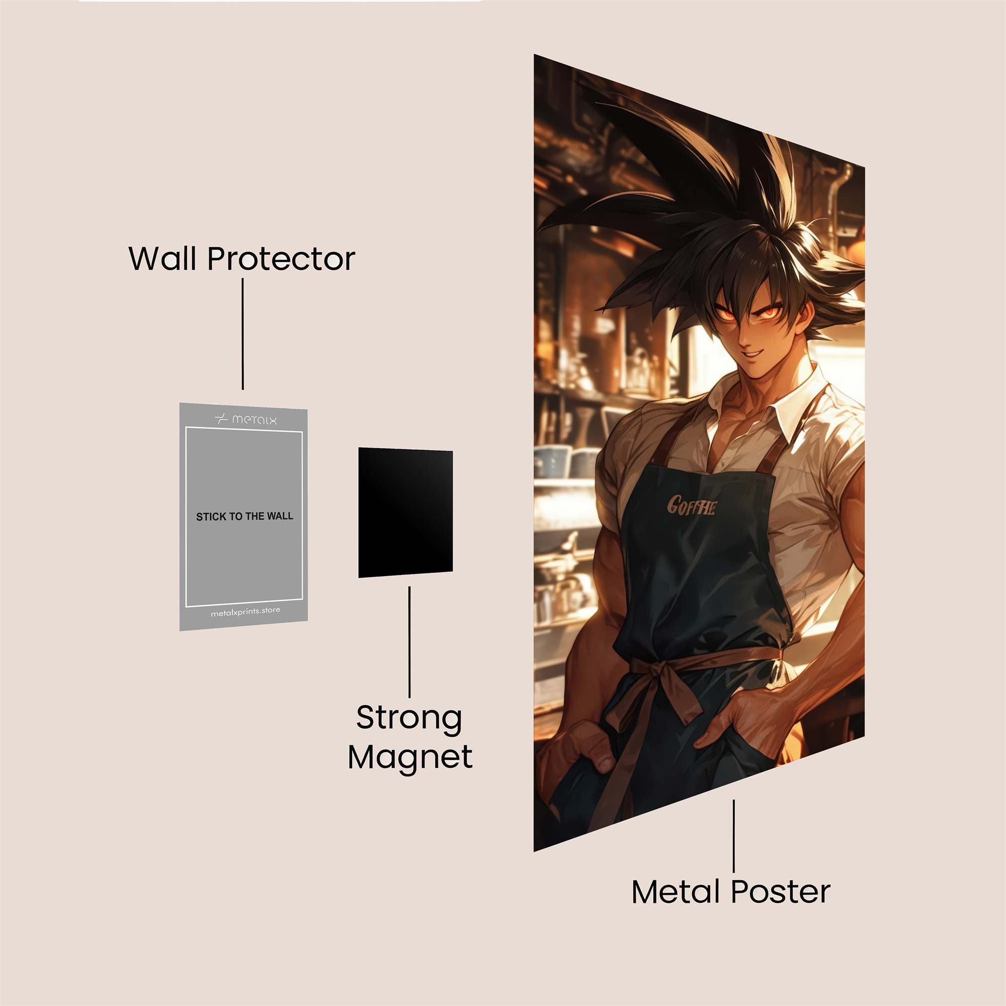 Barista Goku Safe Wall Magnetic / M