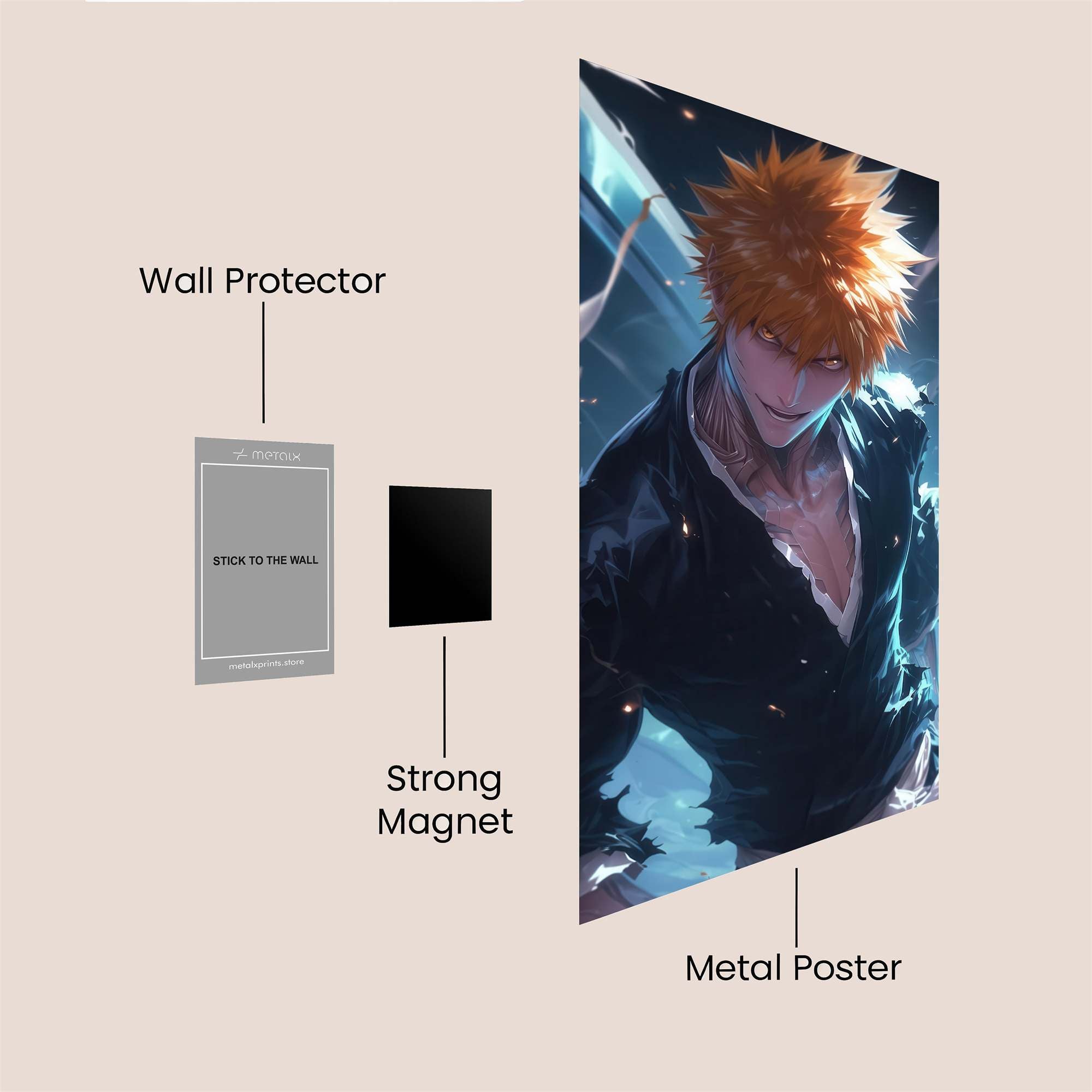 Ichigo Unleashed Safe Wall Magnetic / M