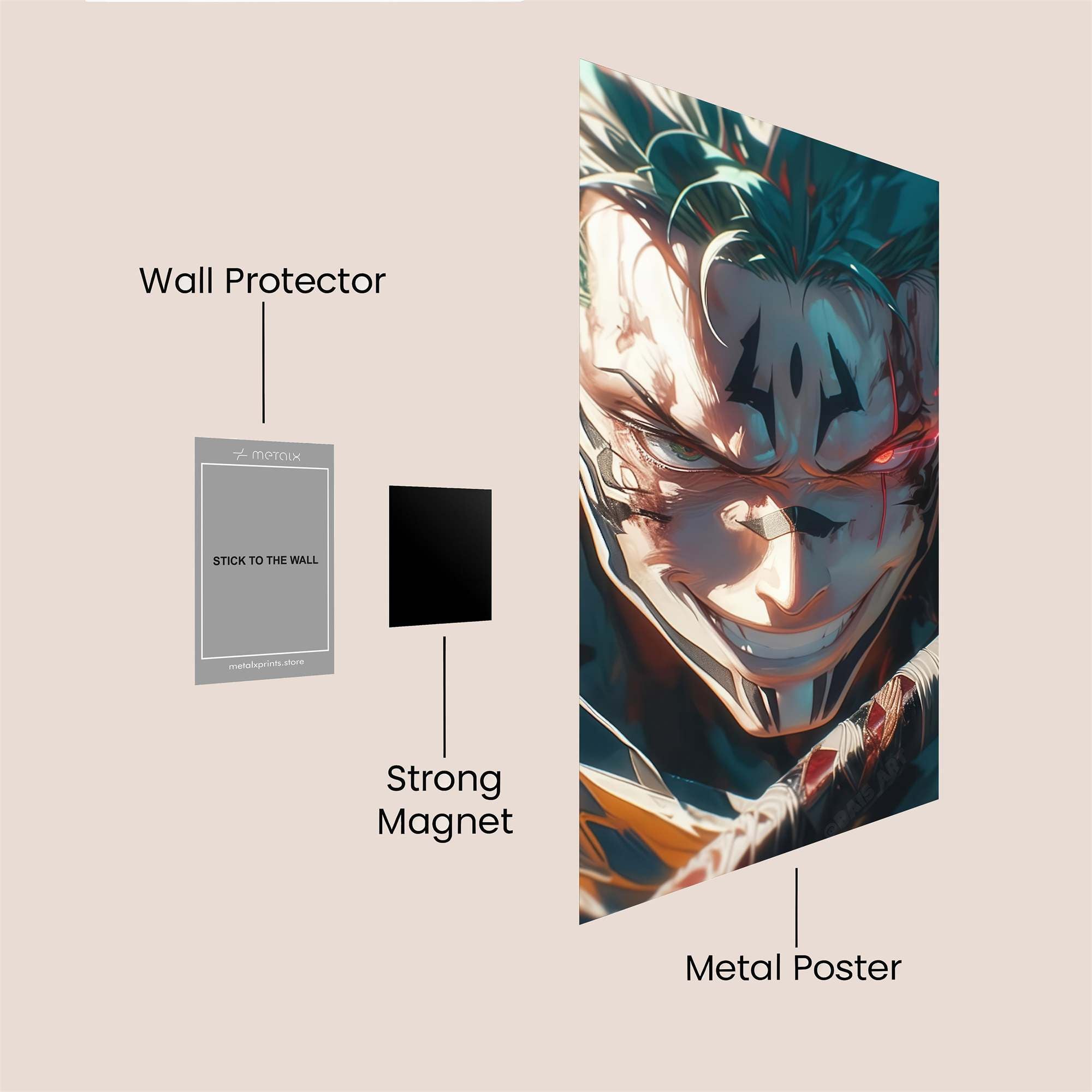 Roronoa Fierce Safe Wall Magnetic / M