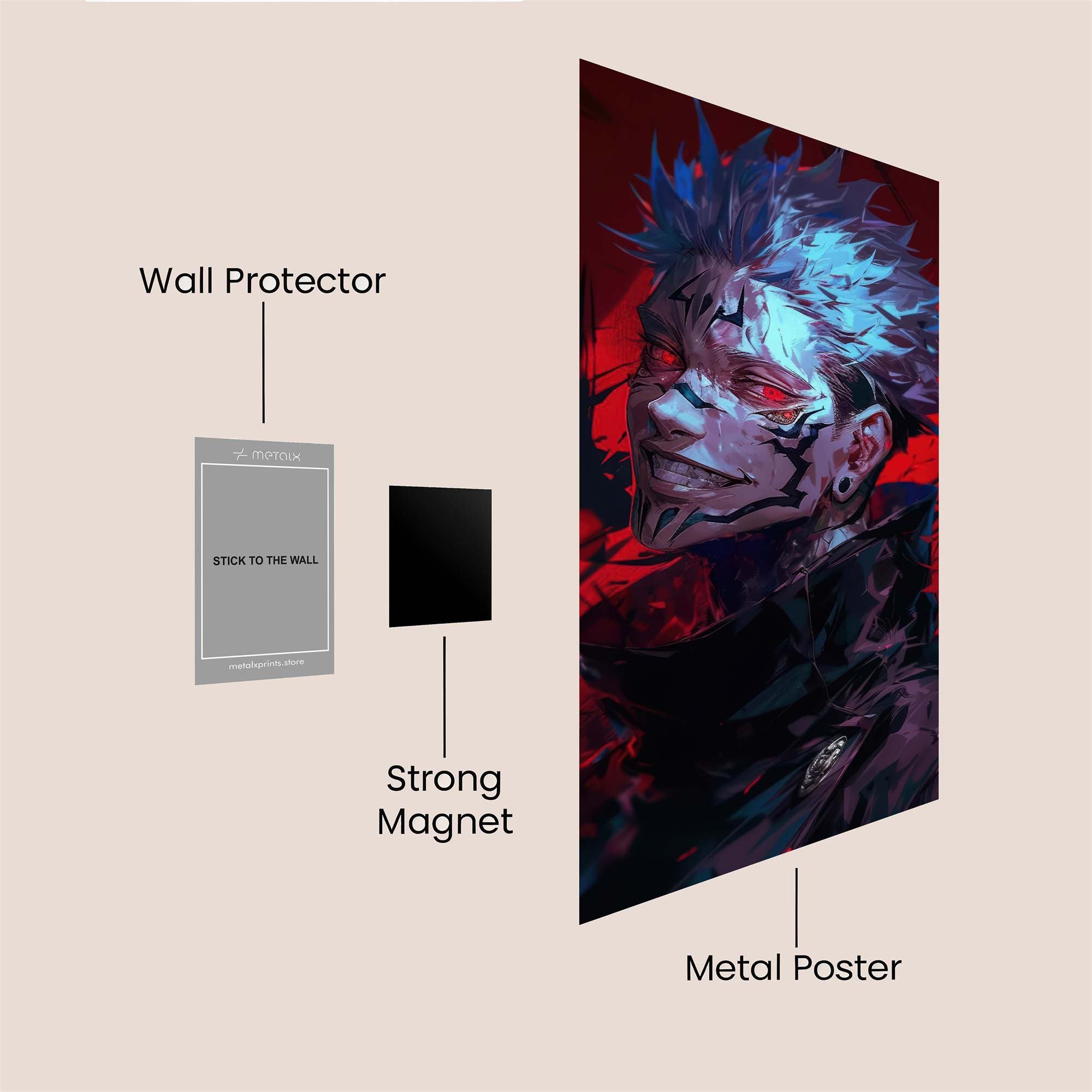 Sukuna Sinister Safe Wall Magnetic / M