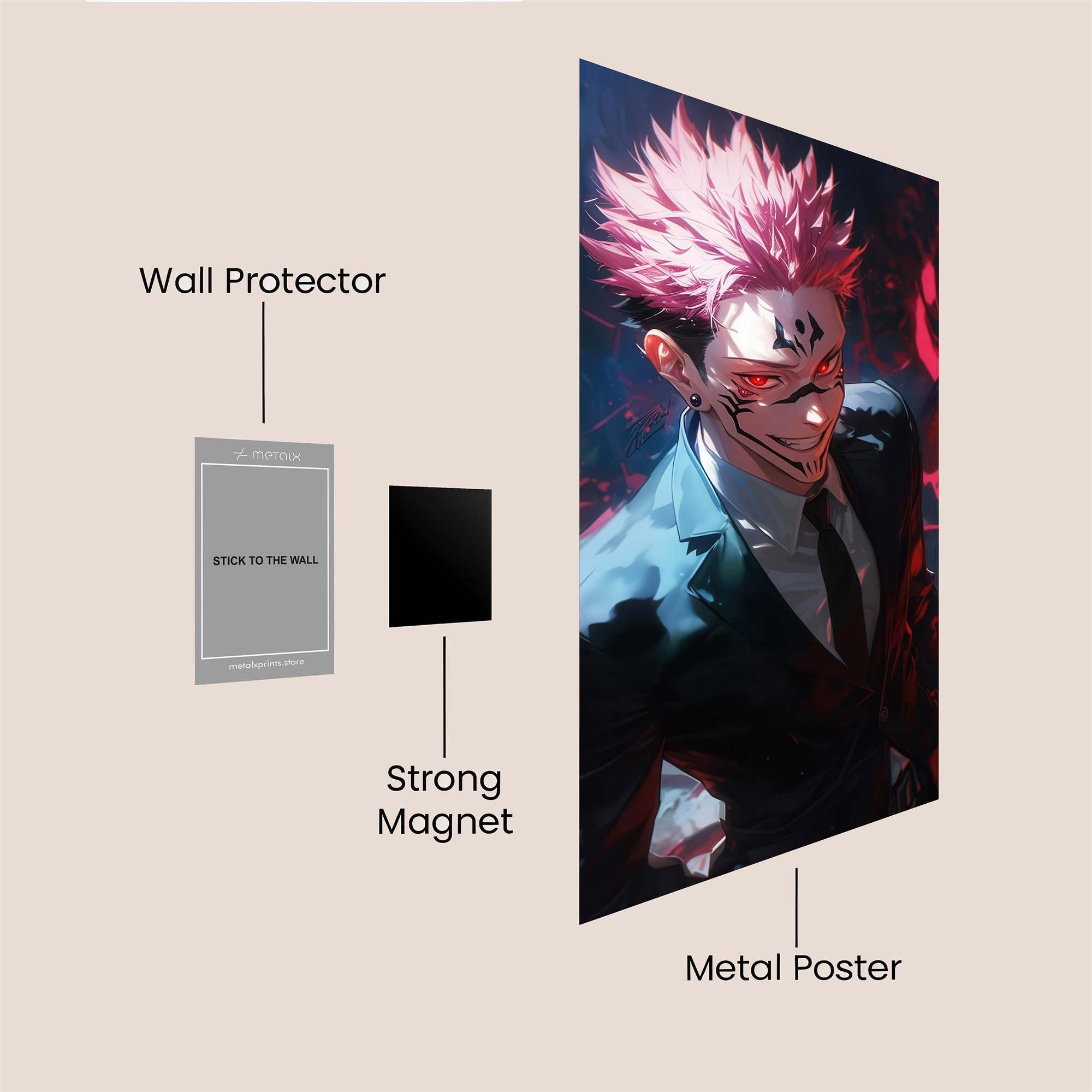 Sukuna Sinister Safe Wall Magnetic / M