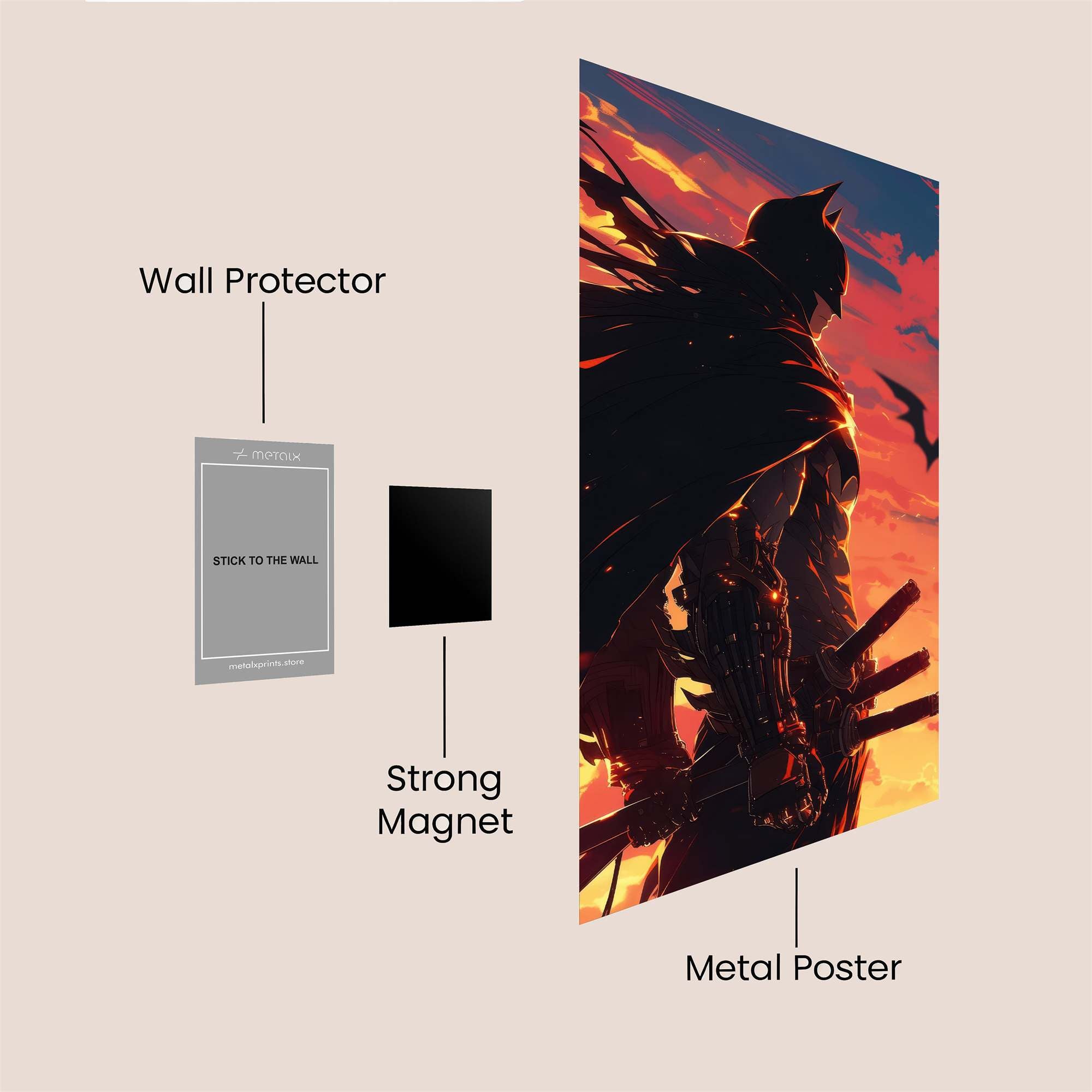 Batman Fierce Safe Wall Magnetic / M