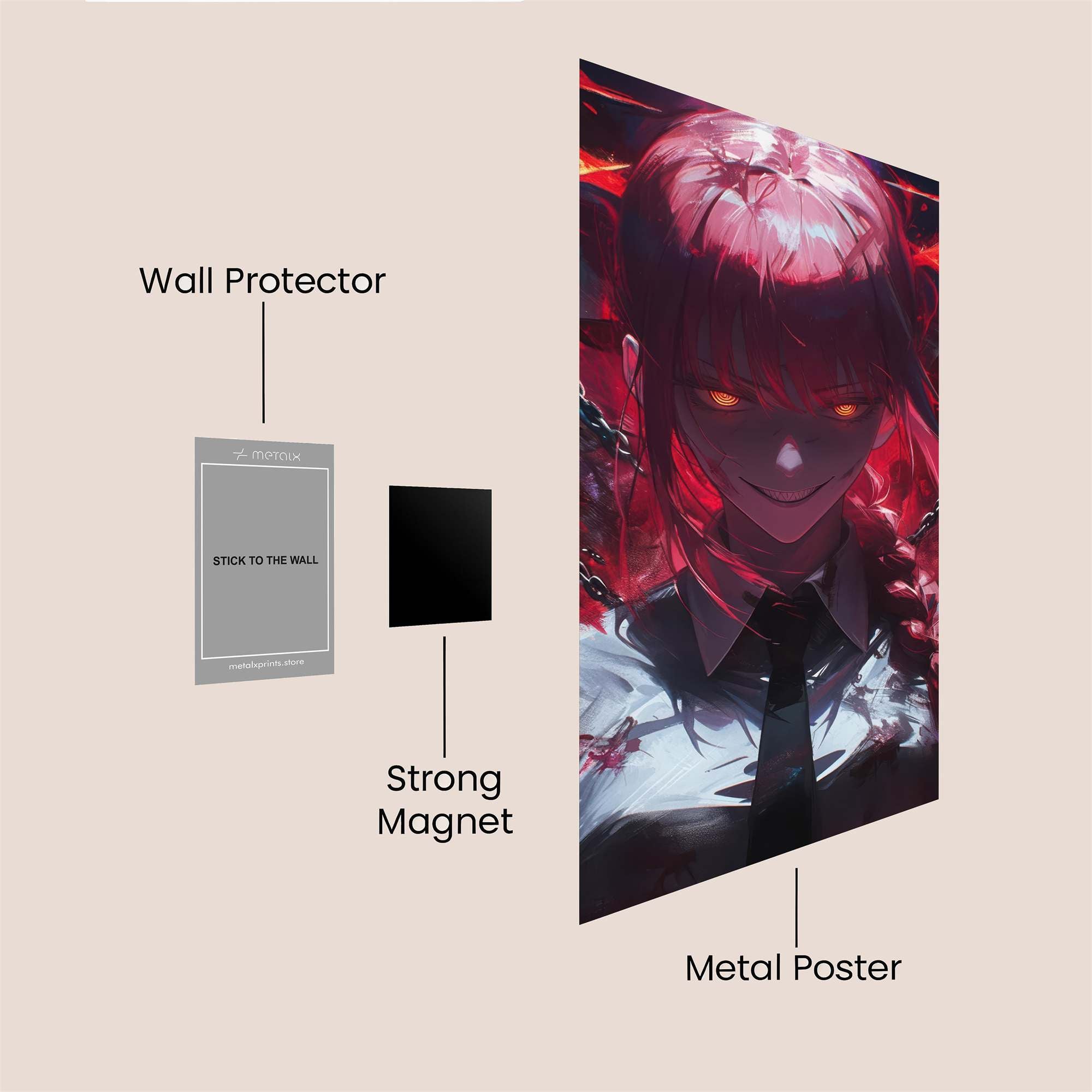 Demon Smirk Safe Wall Magnetic / M