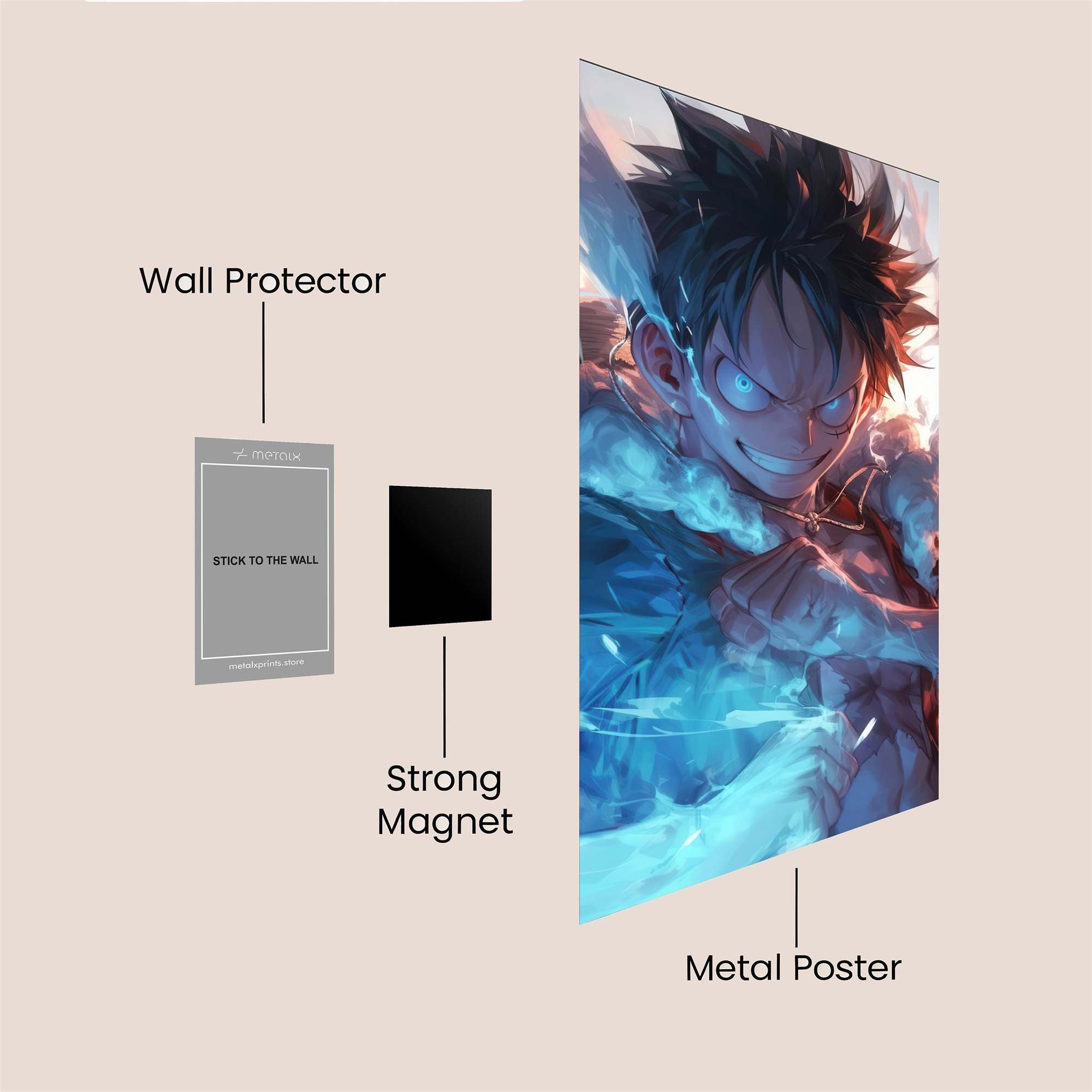 Luffy Radiant Safe Wall Magnetic / M