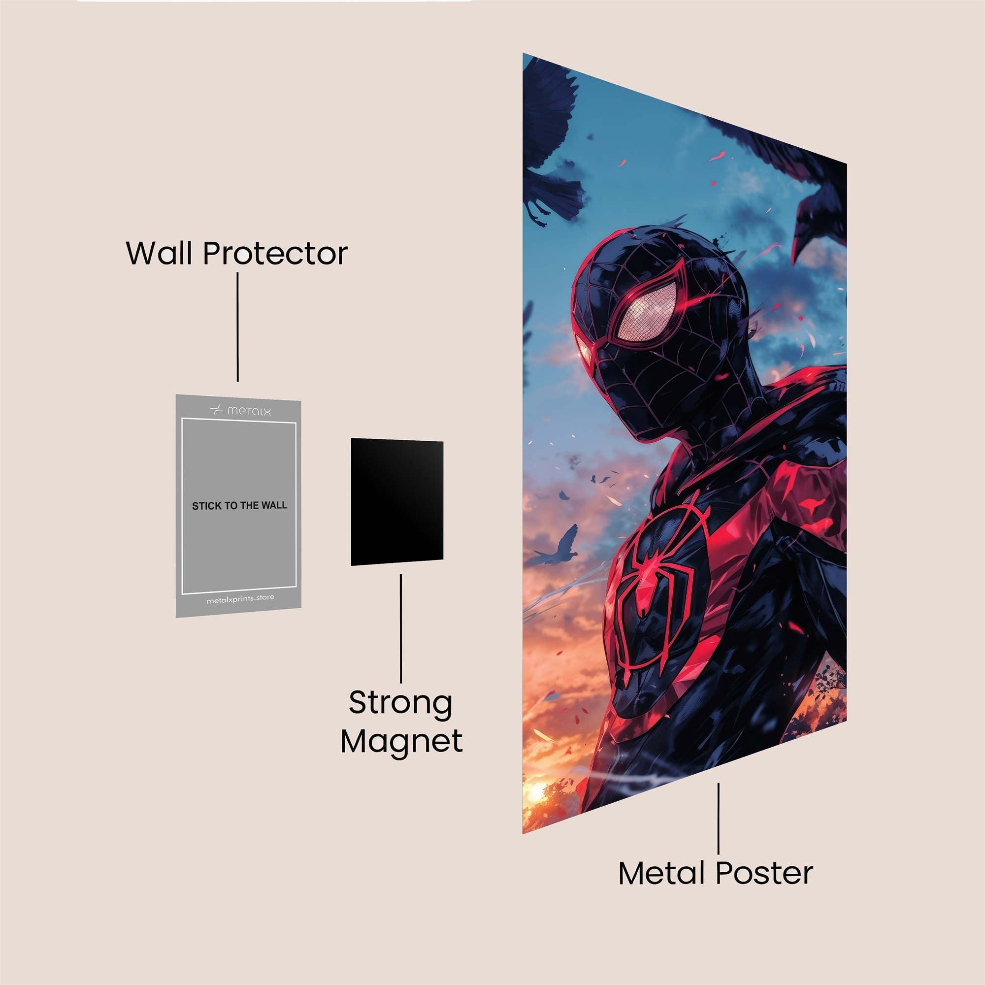 Spider Twilight Safe Wall Magnetic / M