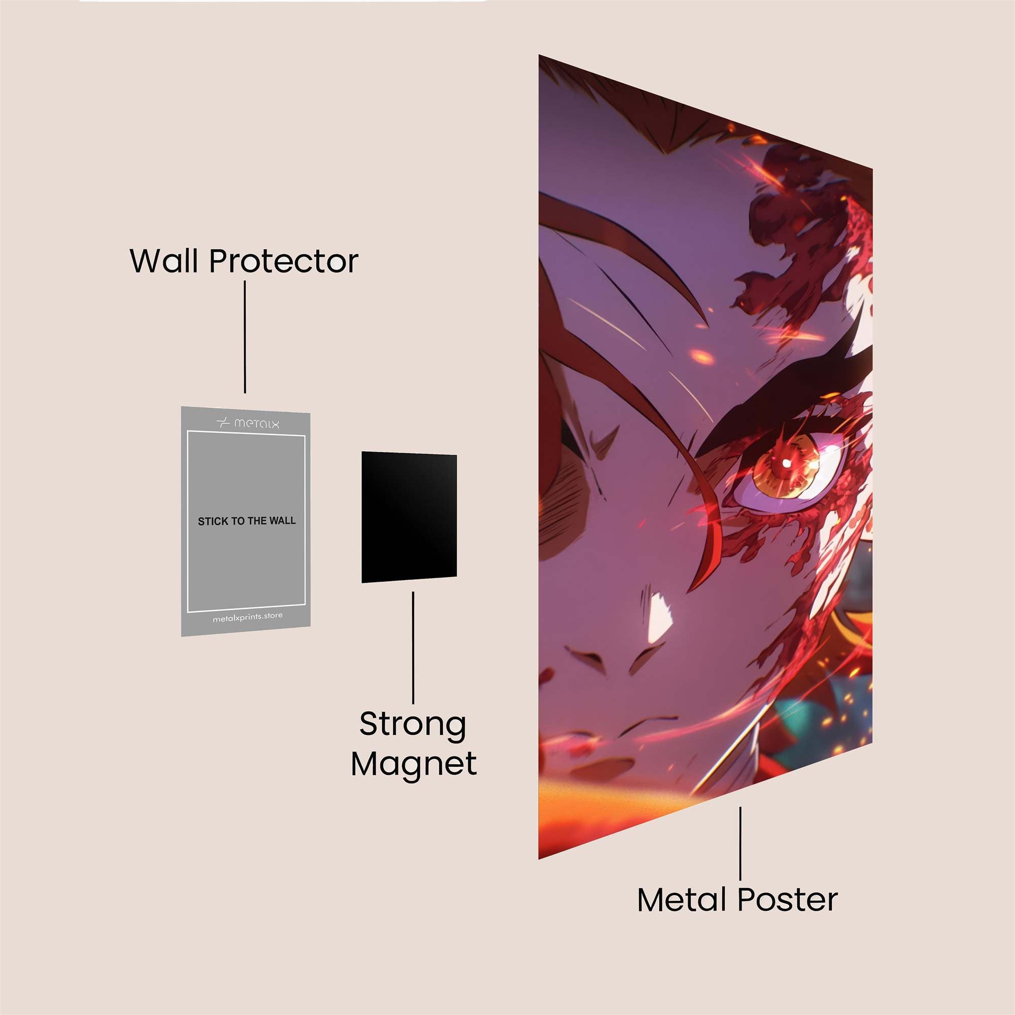 Akaza Rage Safe Wall Magnetic / M