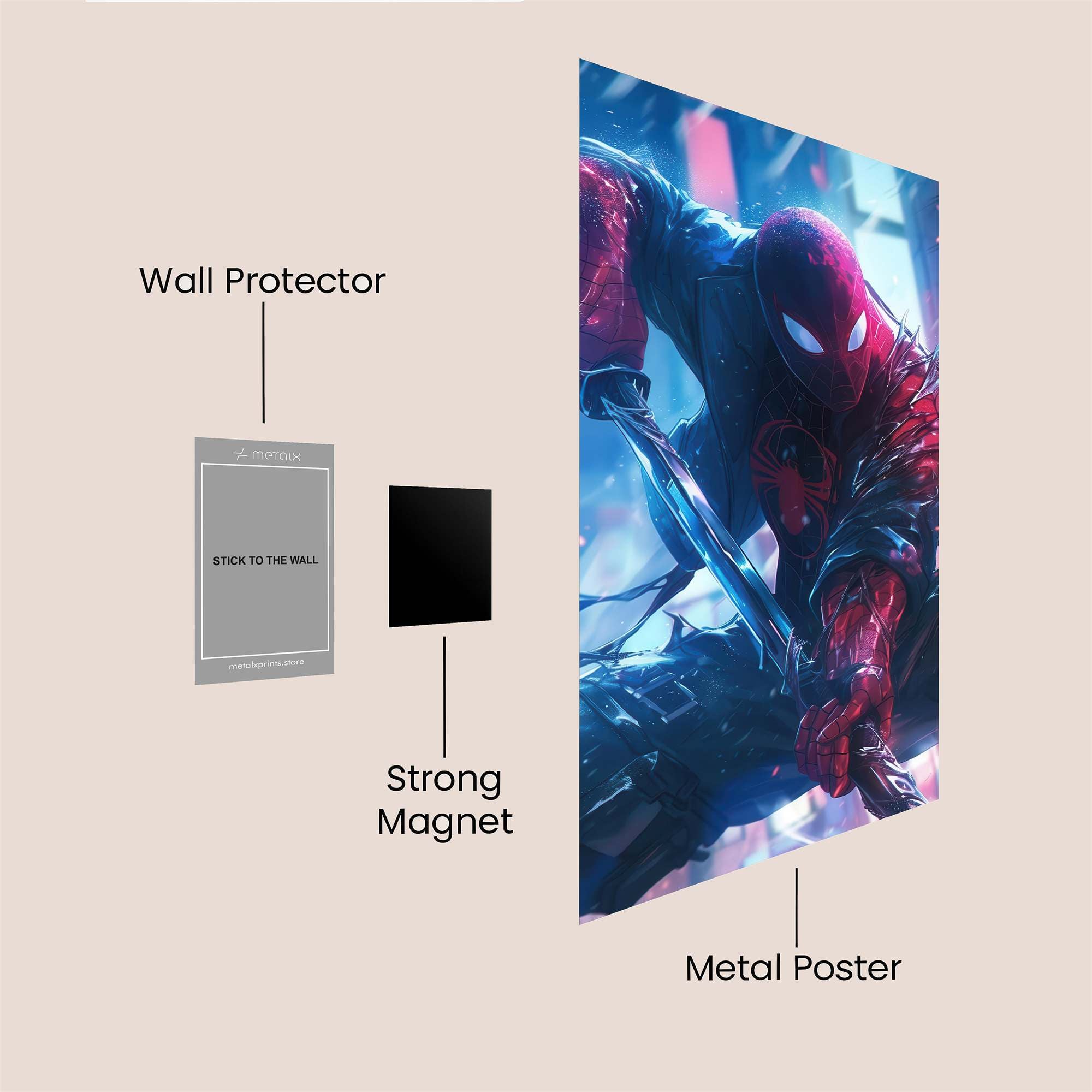Spider Vengeance Safe Wall Magnetic / M