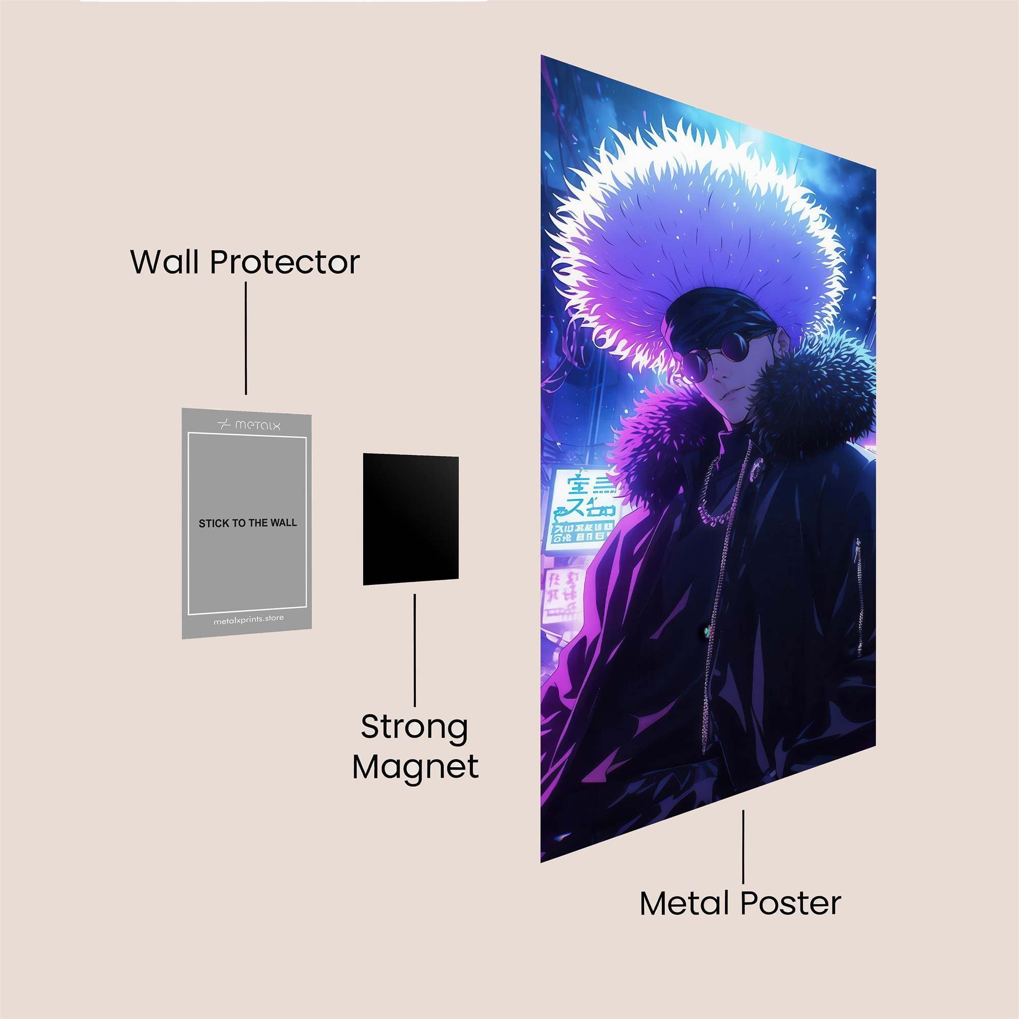 Neon Samurai Safe Wall Magnetic / M