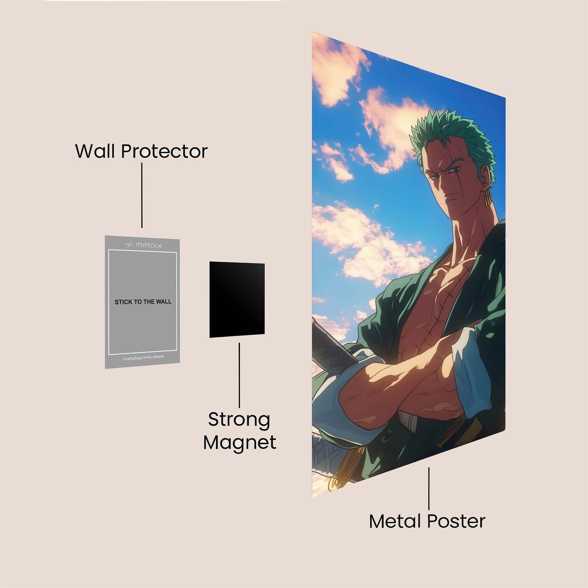 Roronoa Radiant Safe Wall Magnetic / M