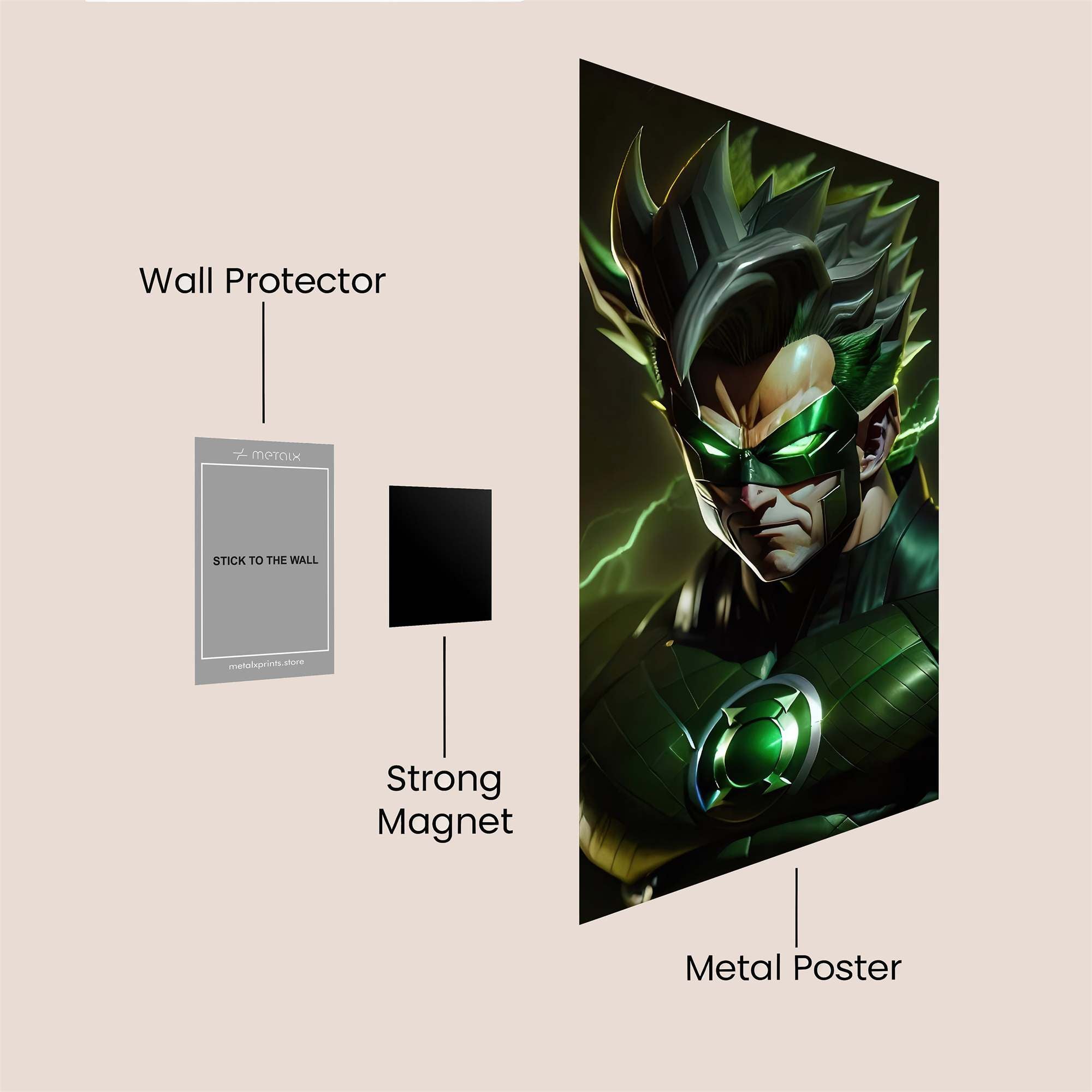 Green Lantern - Heroic Safe Wall Magnetic / M