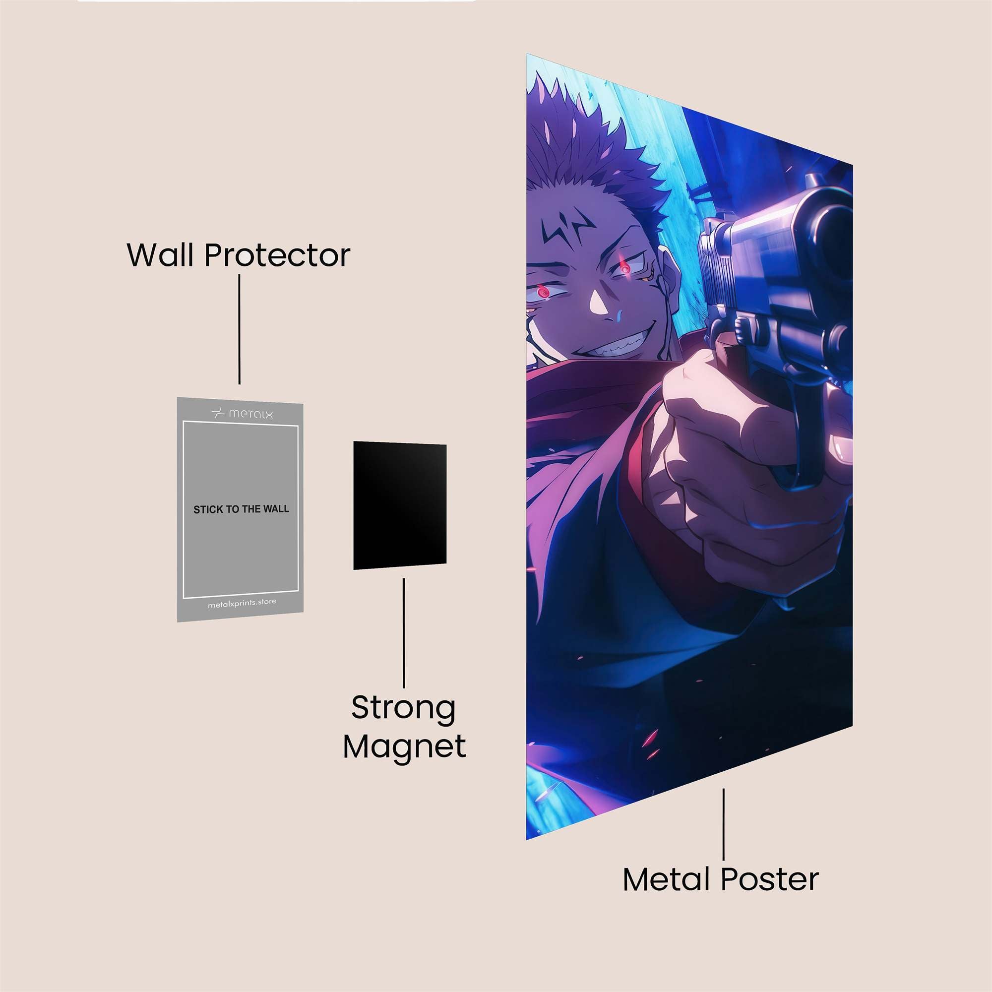 Sukuna Sinister Safe Wall Magnetic / M