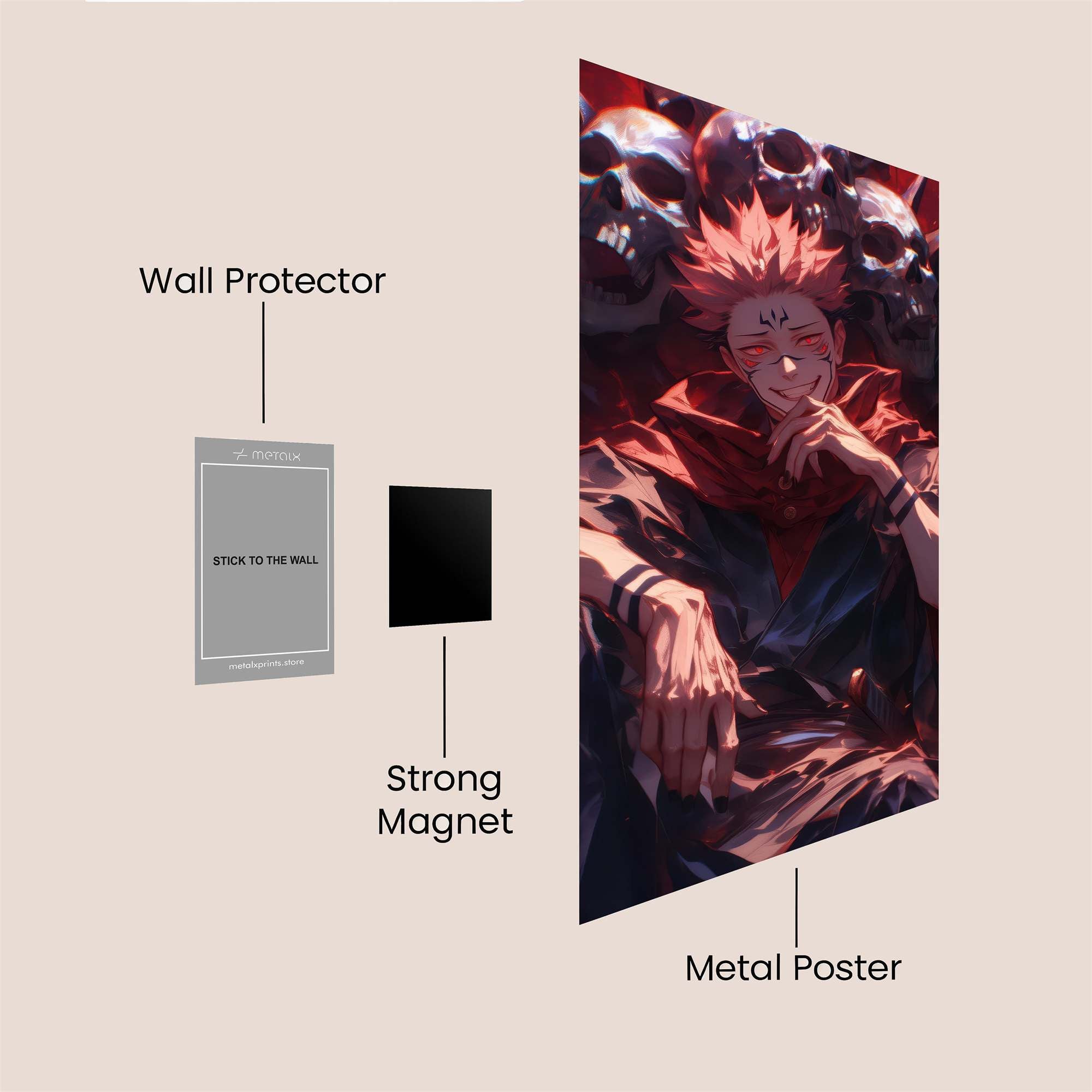 Sukuna Sinister Safe Wall Magnetic / M