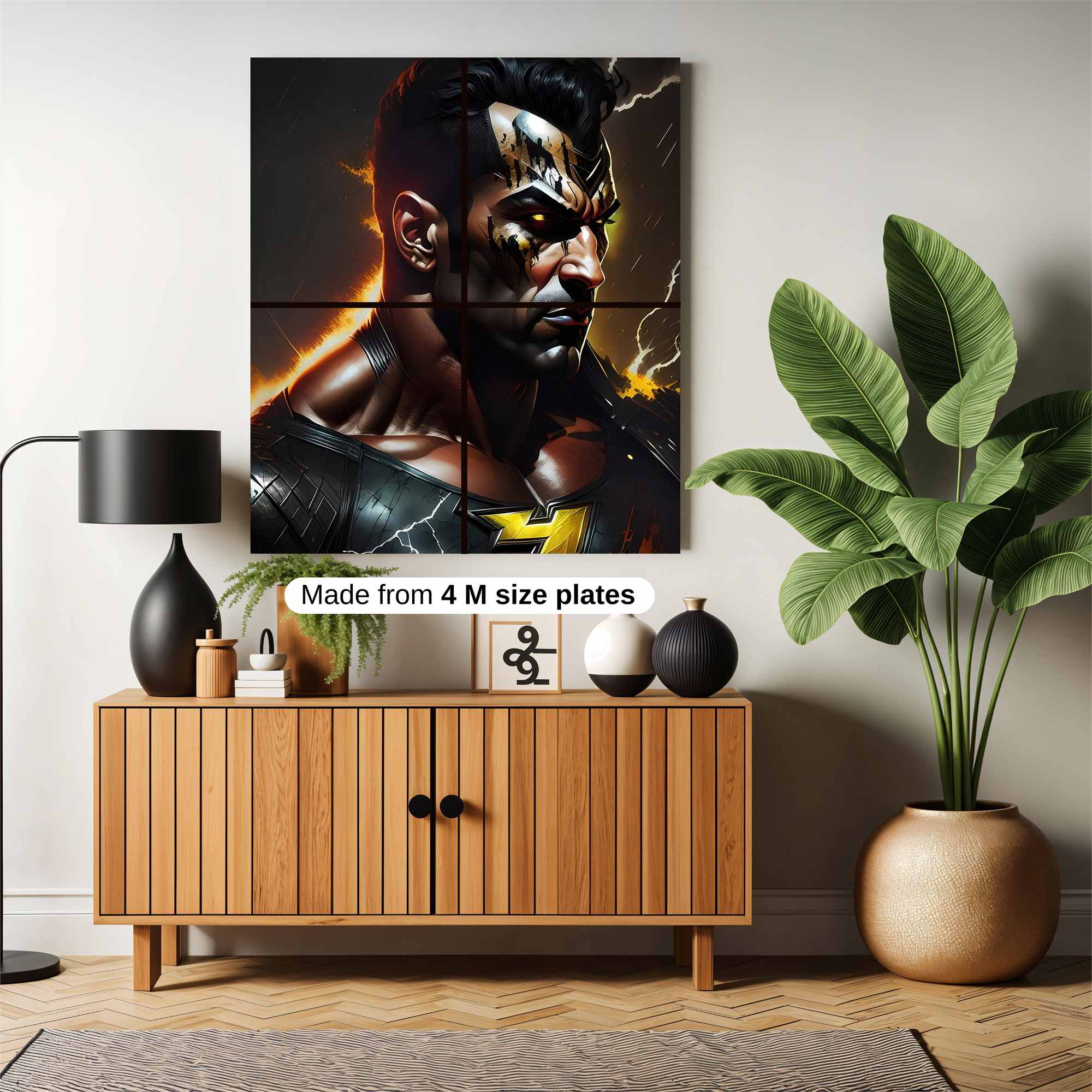 Black Adam Ferocious Safe Wall Magnetic / M
