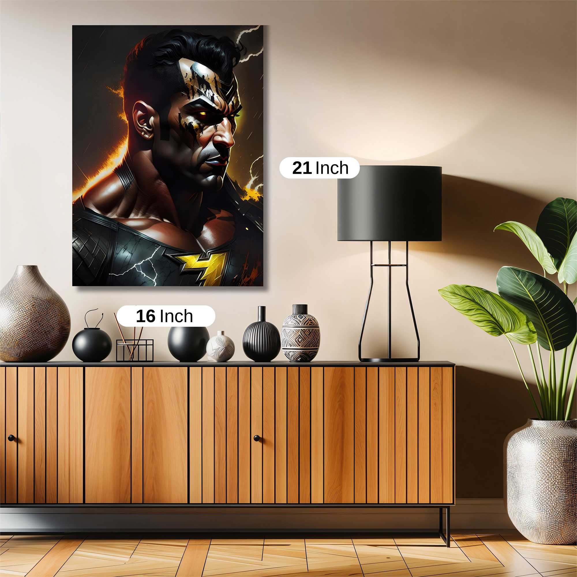 Black Adam Ferocious Safe Wall Magnetic / M