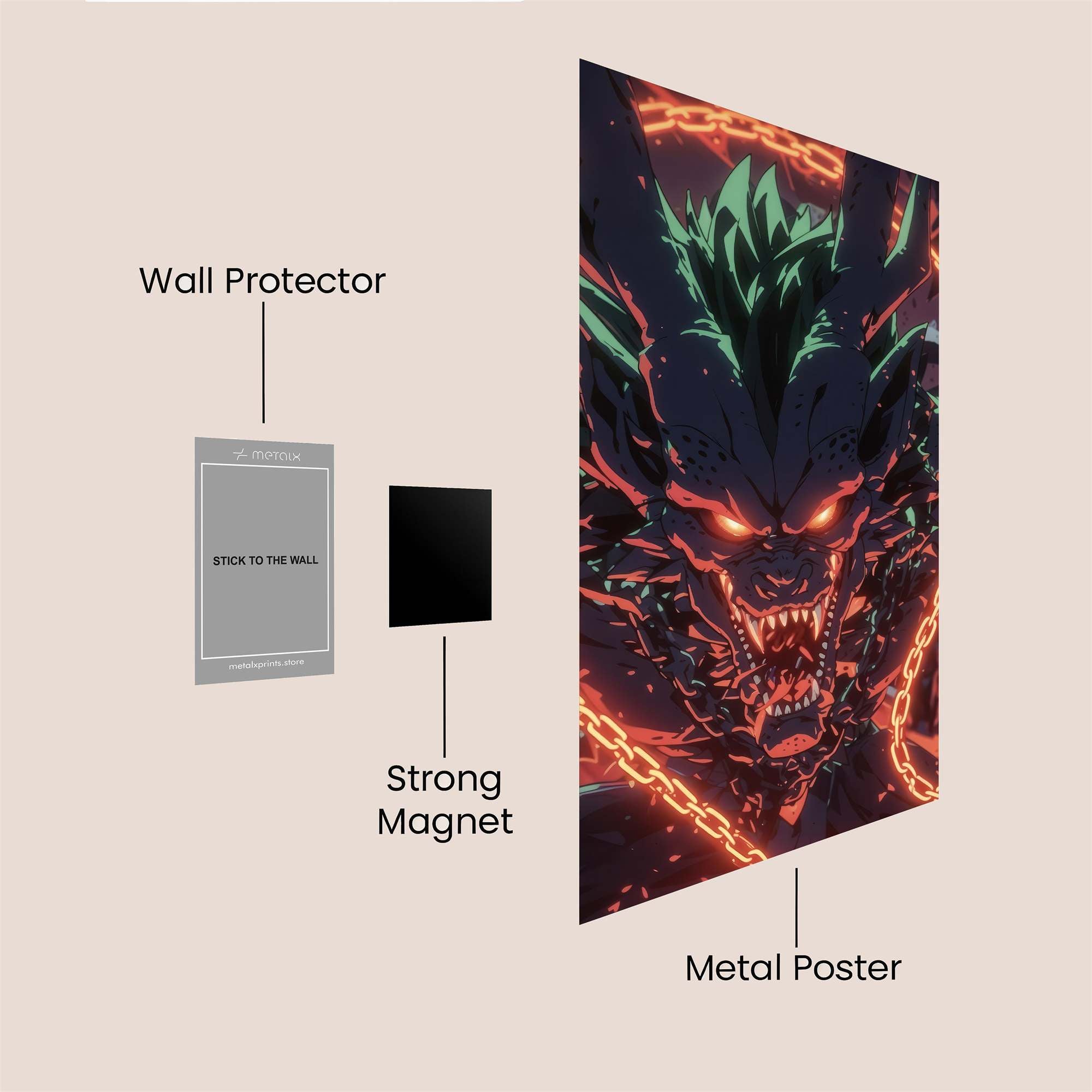 Demon Rage Safe Wall Magnetic / M
