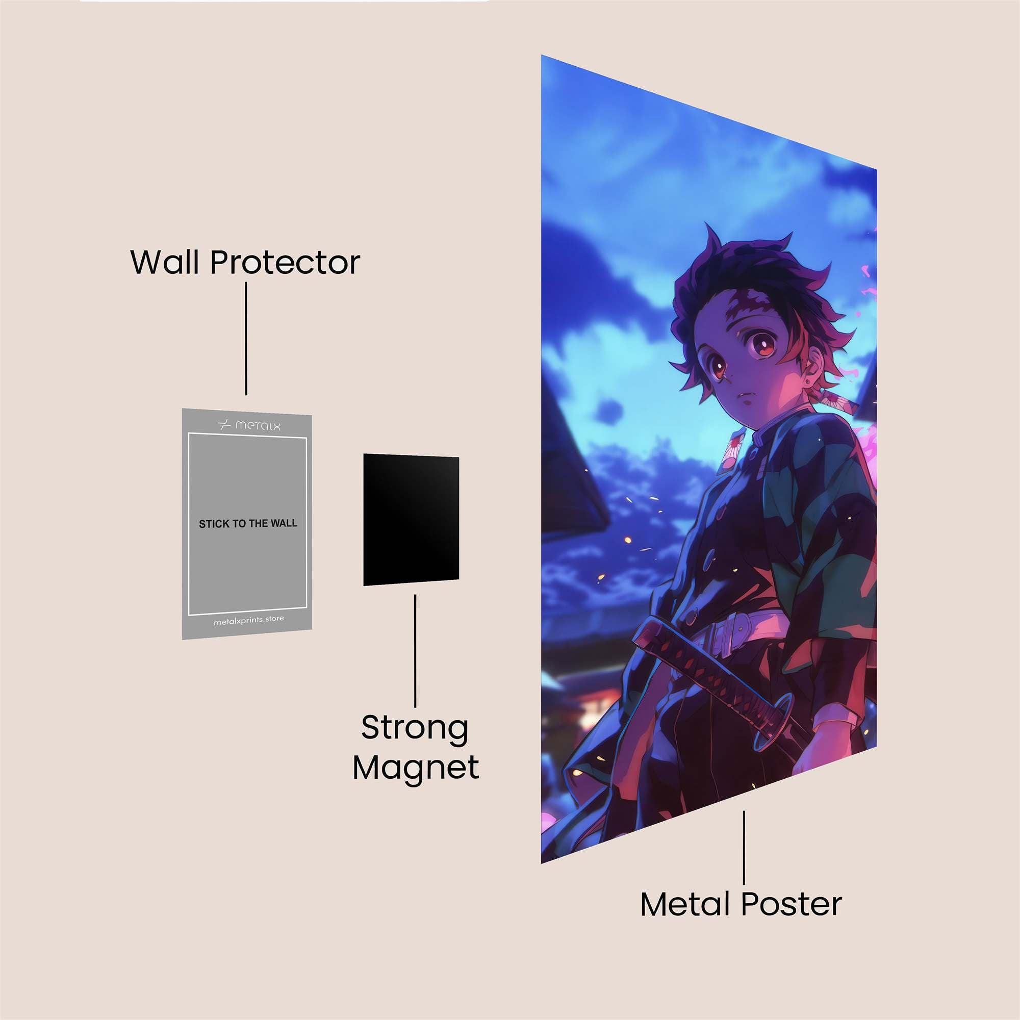 Tanjiro Twilight Safe Wall Magnetic / M