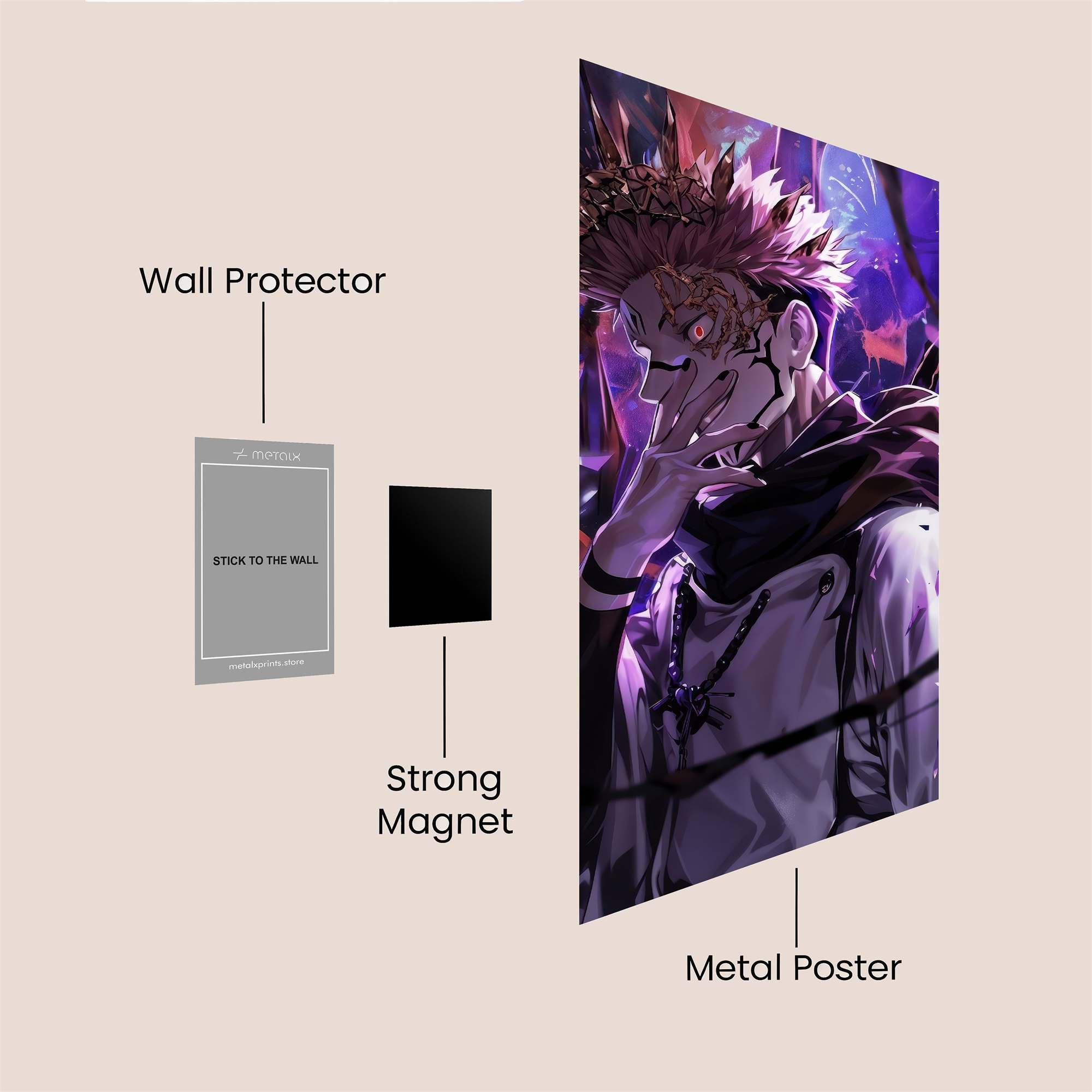 Sukuna Sinister Safe Wall Magnetic / M