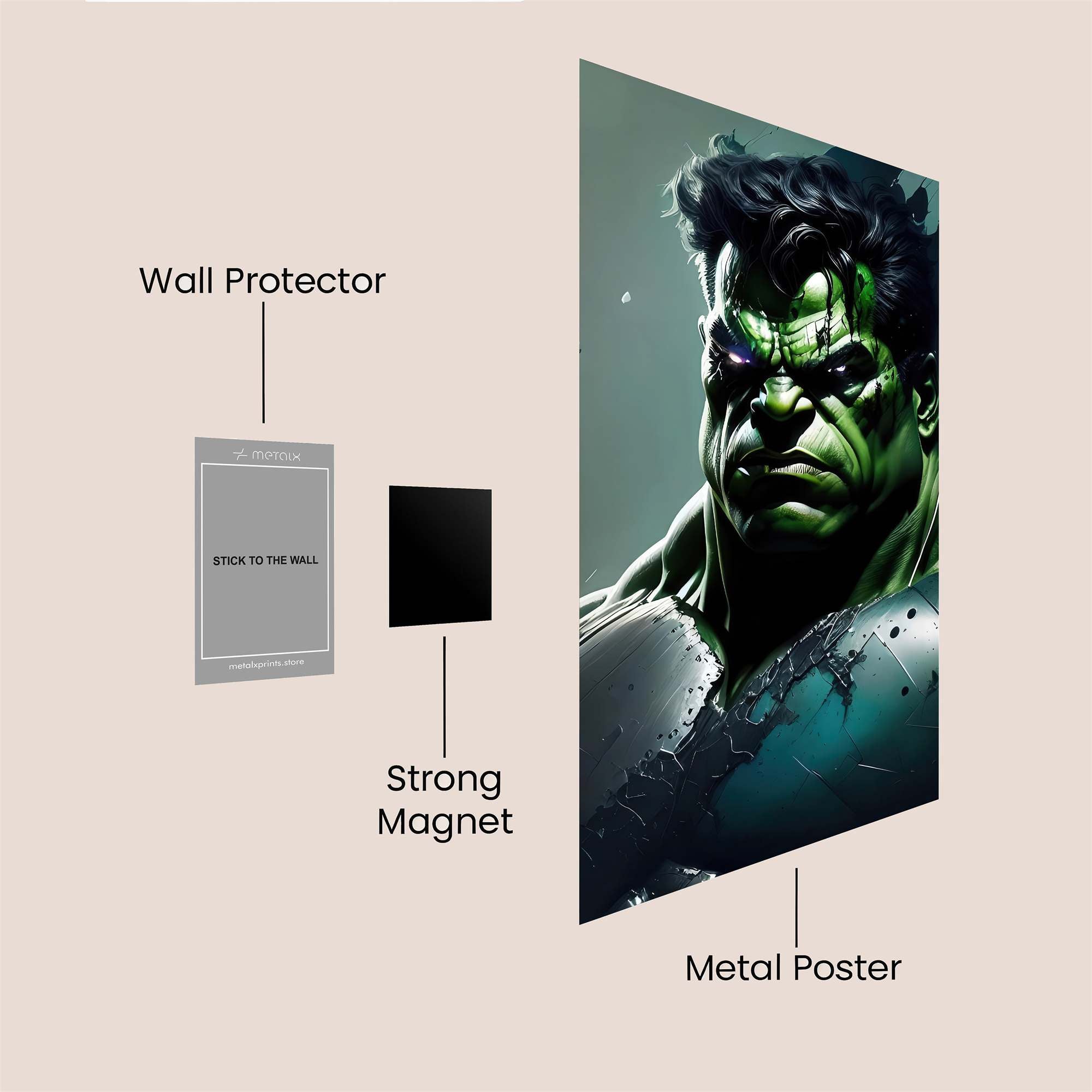 Hulk Brooding Safe Wall Magnetic / M