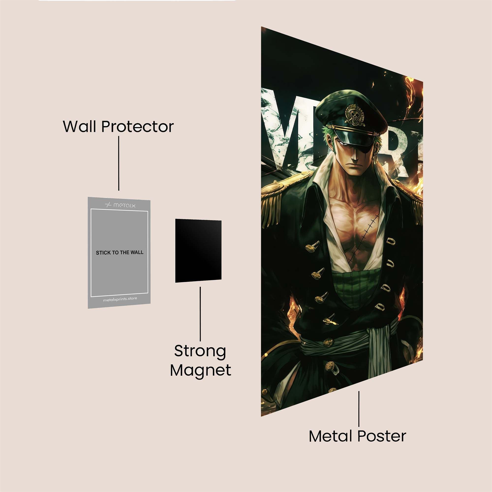 Roronoa Inferno Safe Wall Magnetic / M