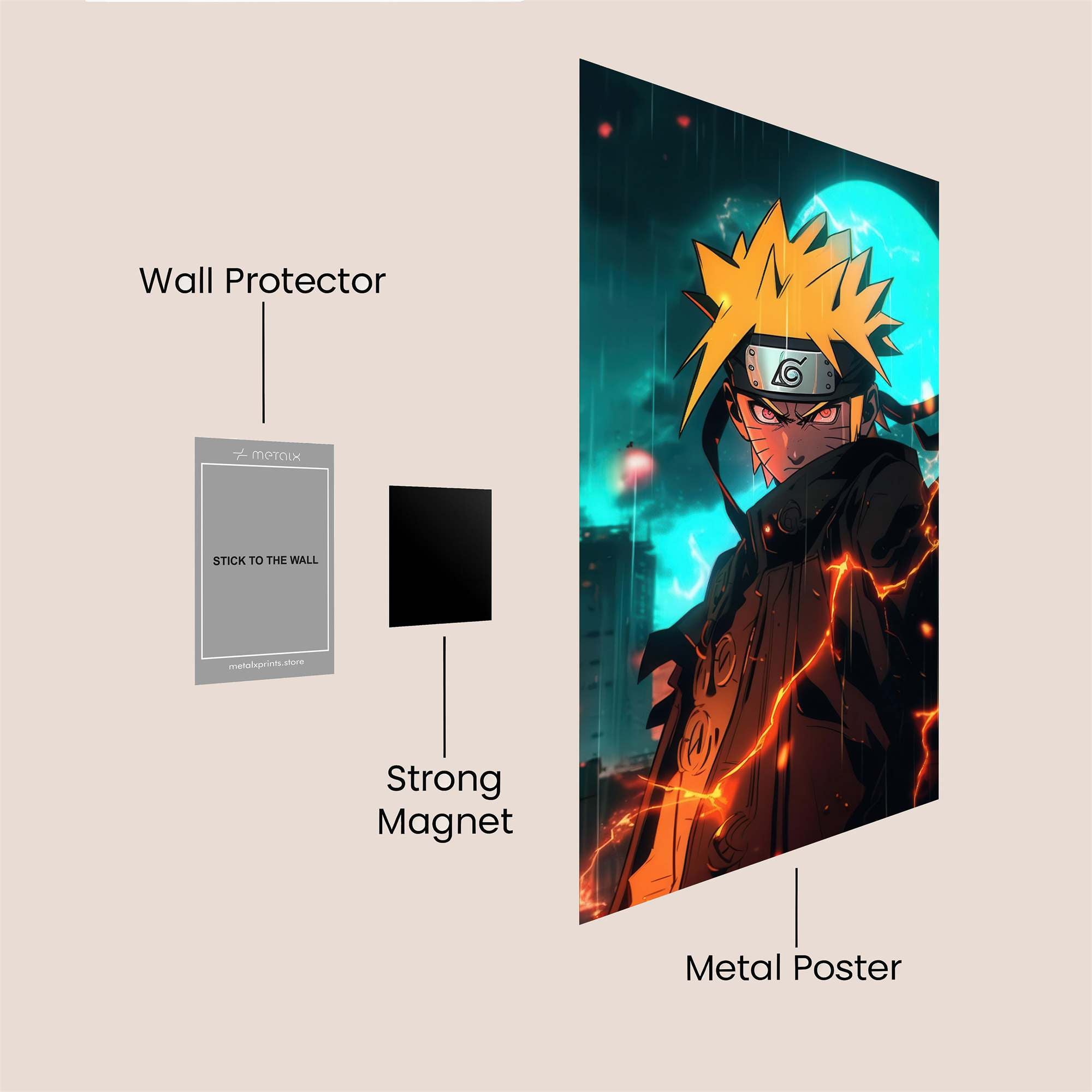 Naruto Tempest Safe Wall Magnetic / M