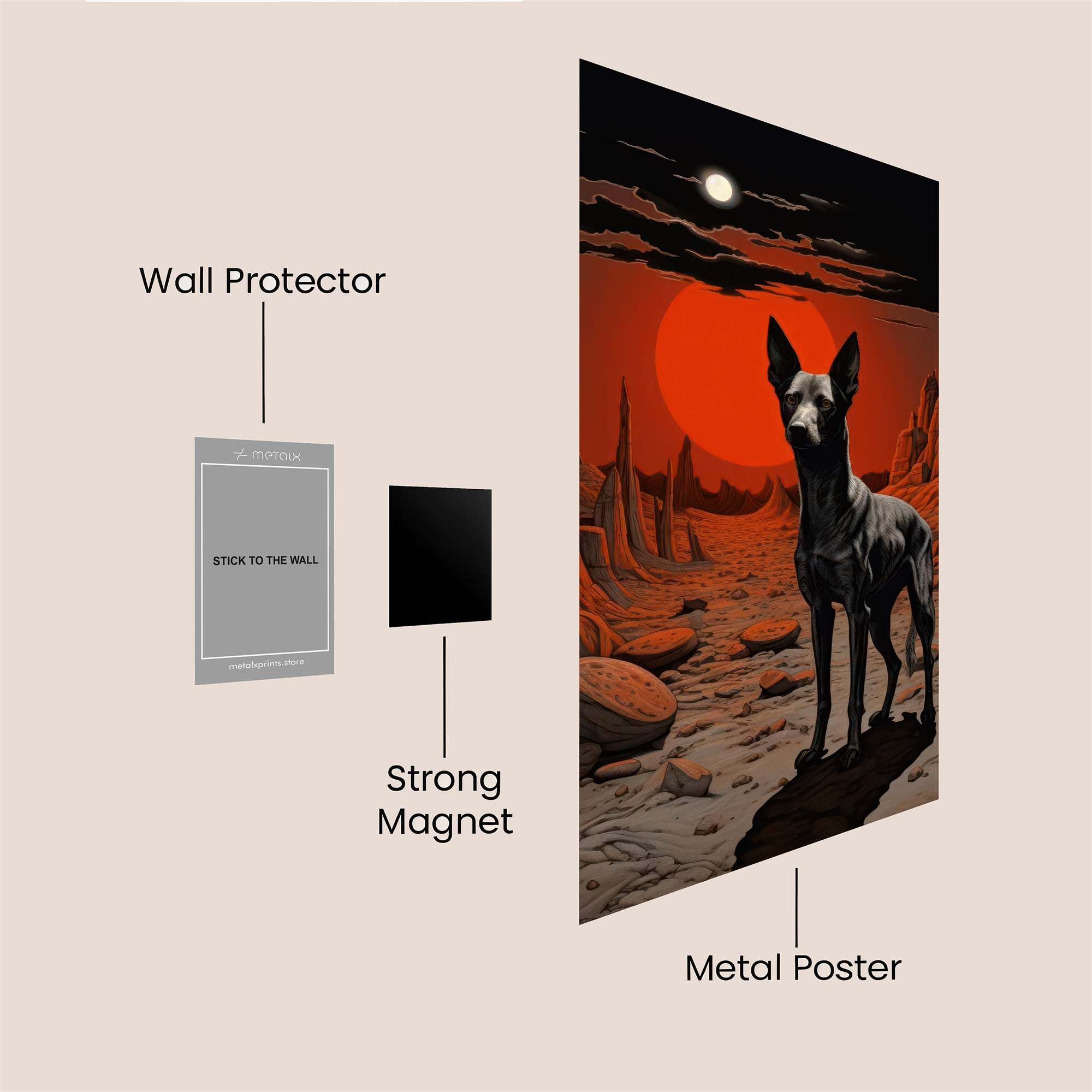 Canine Solitude Safe Wall Magnetic / M
