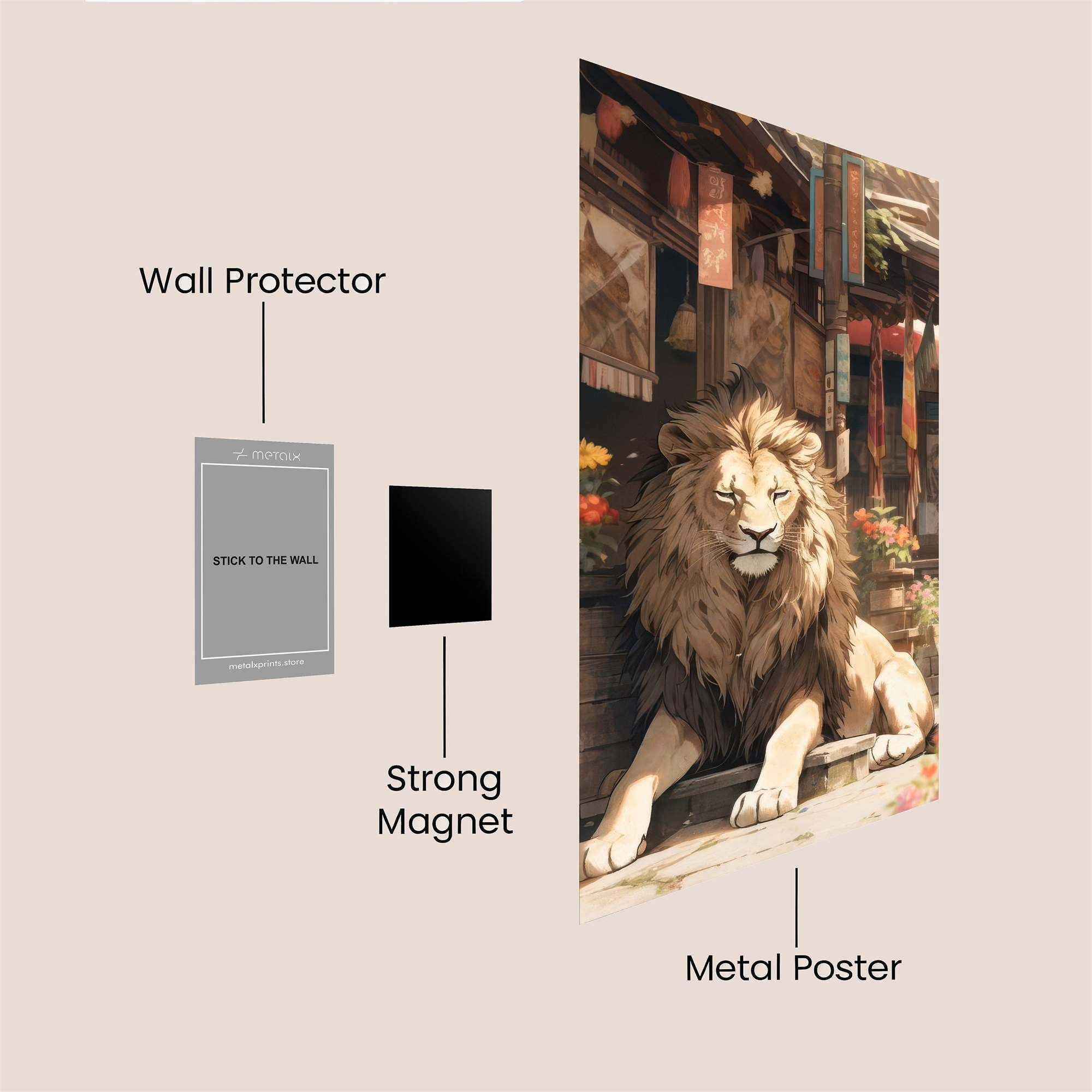 Lion Serenity Safe Wall Magnetic / M
