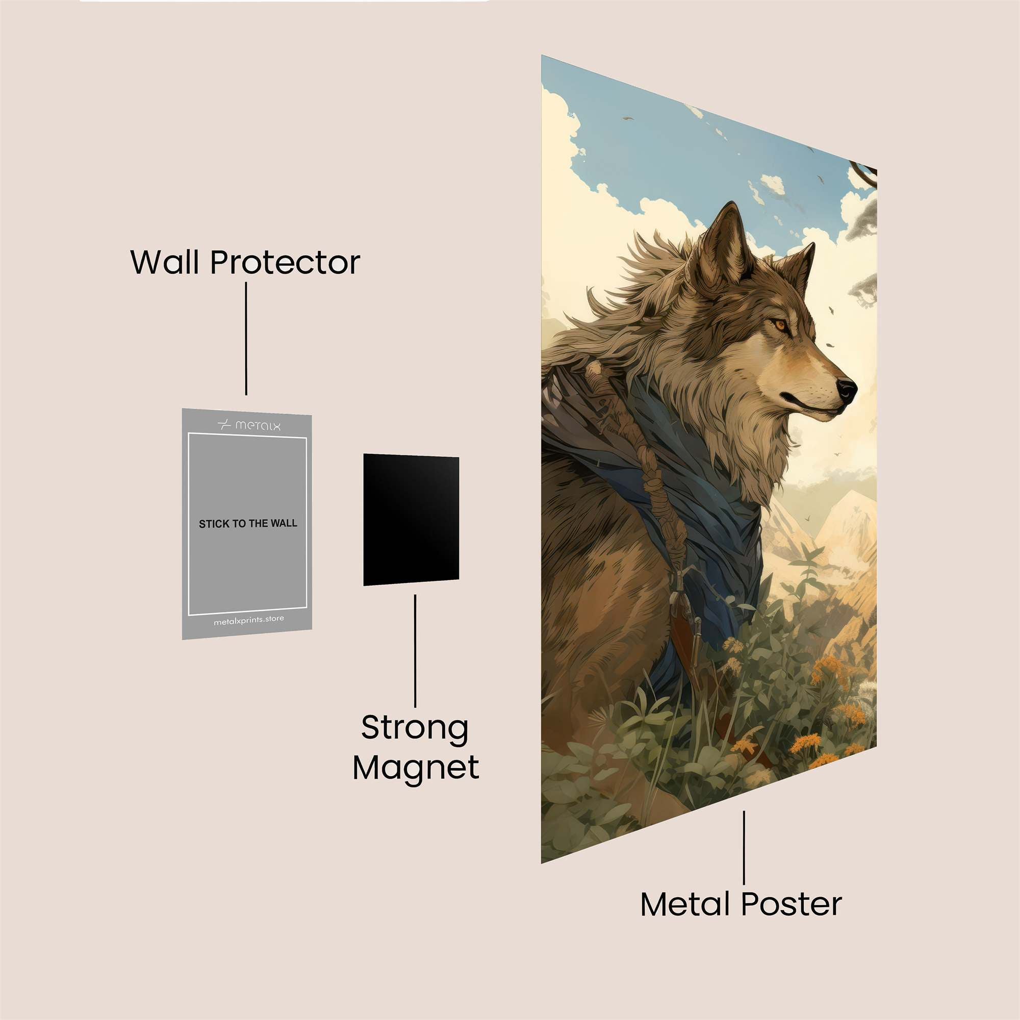 Wolf Serenity Safe Wall Magnetic / M