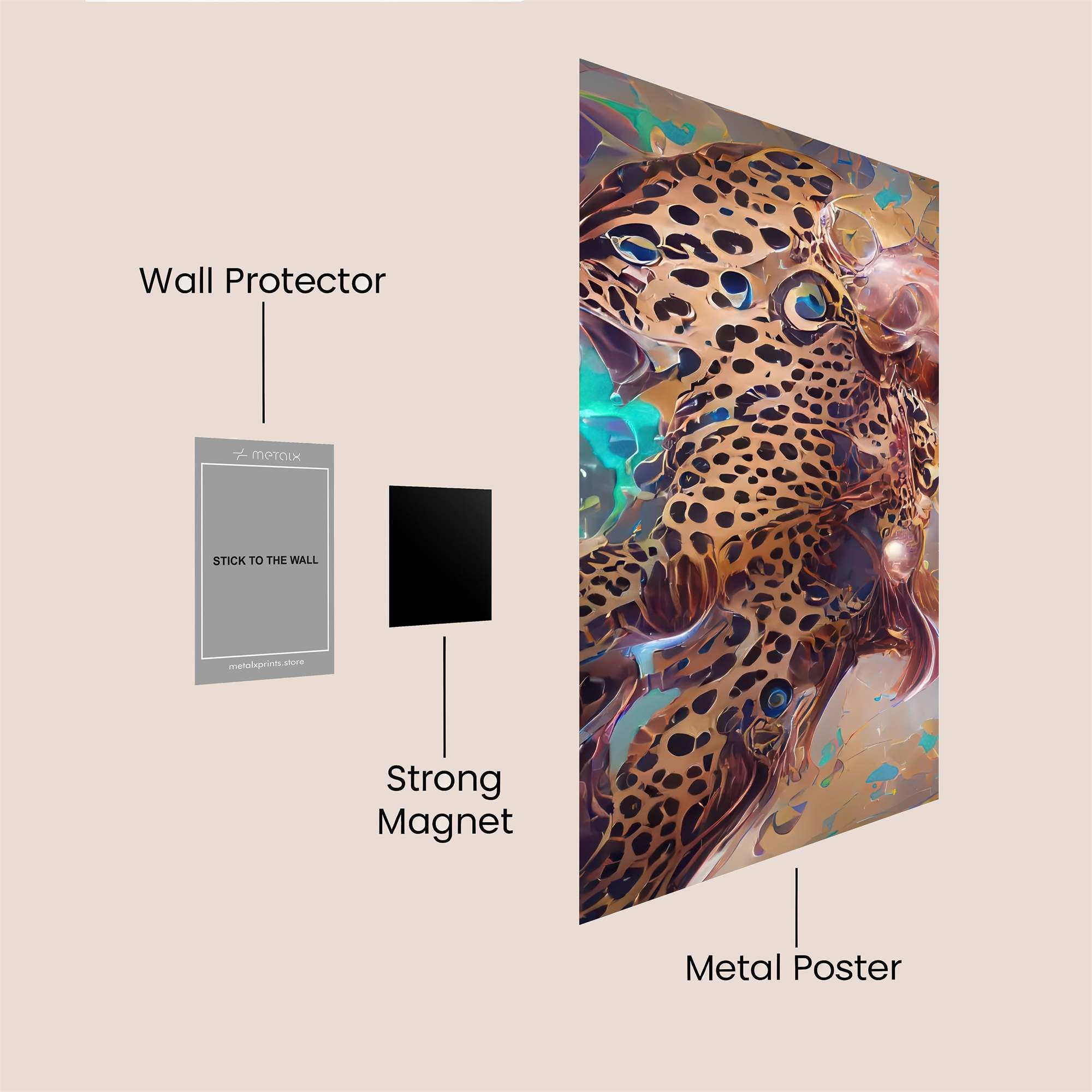 Leopard Reverie Safe Wall Magnetic / M