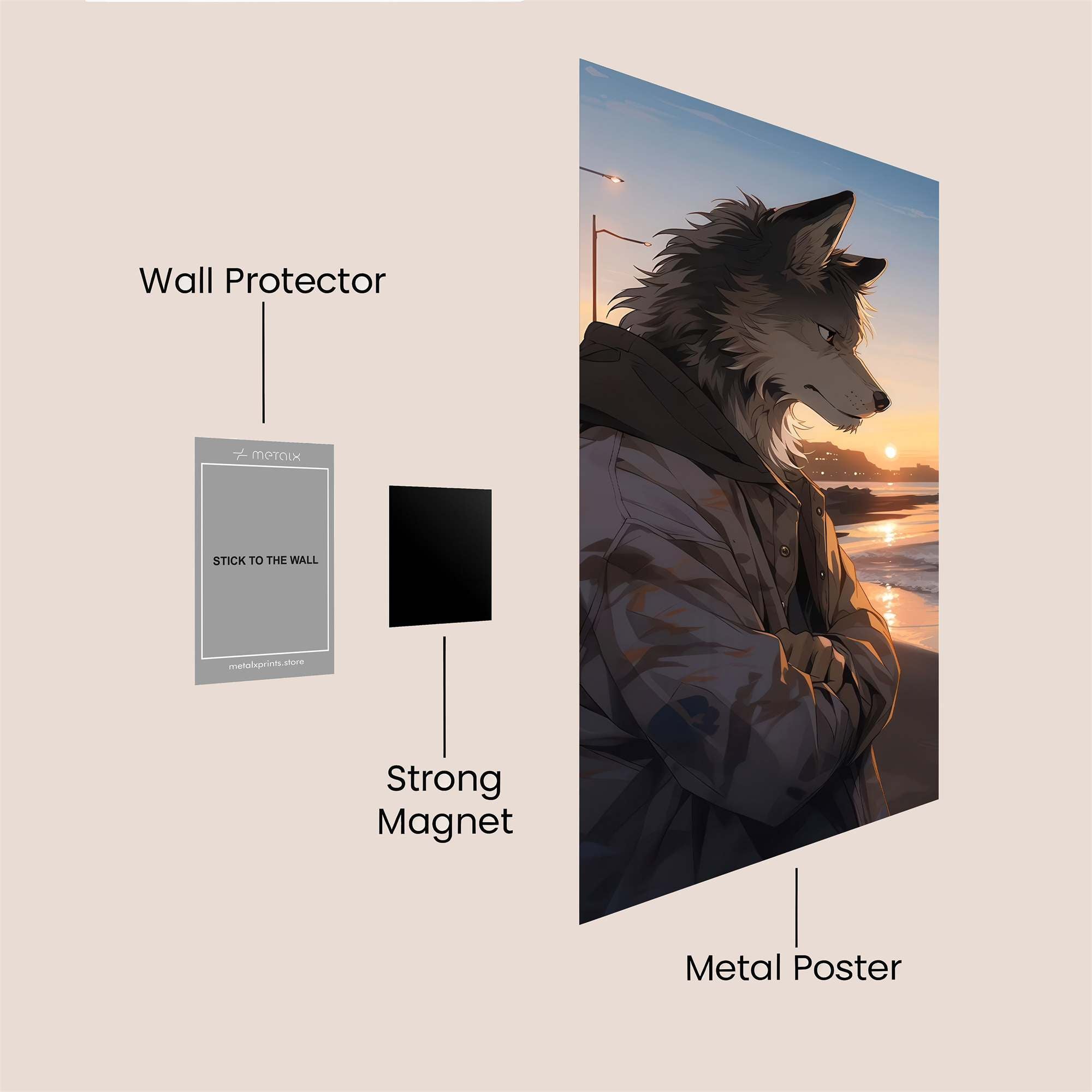 Lone Reflection Safe Wall Magnetic / M