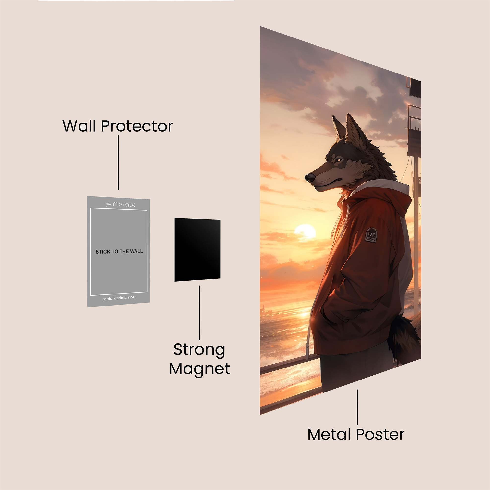 Lupine Serenity Safe Wall Magnetic / M