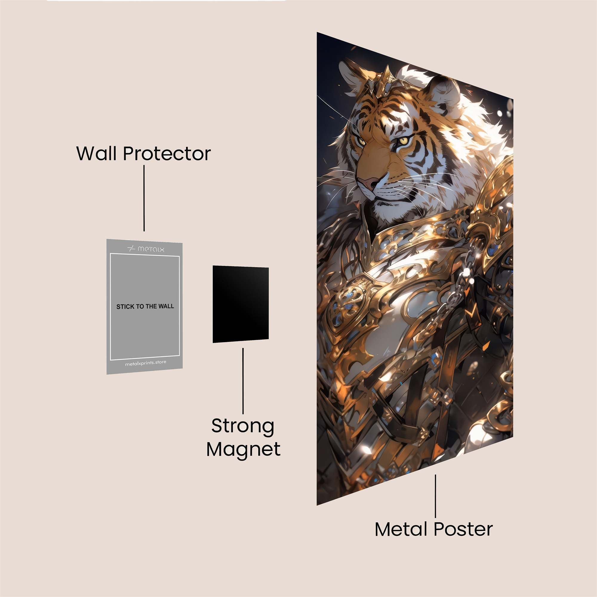 Tiger Majesty Safe Wall Magnetic / M