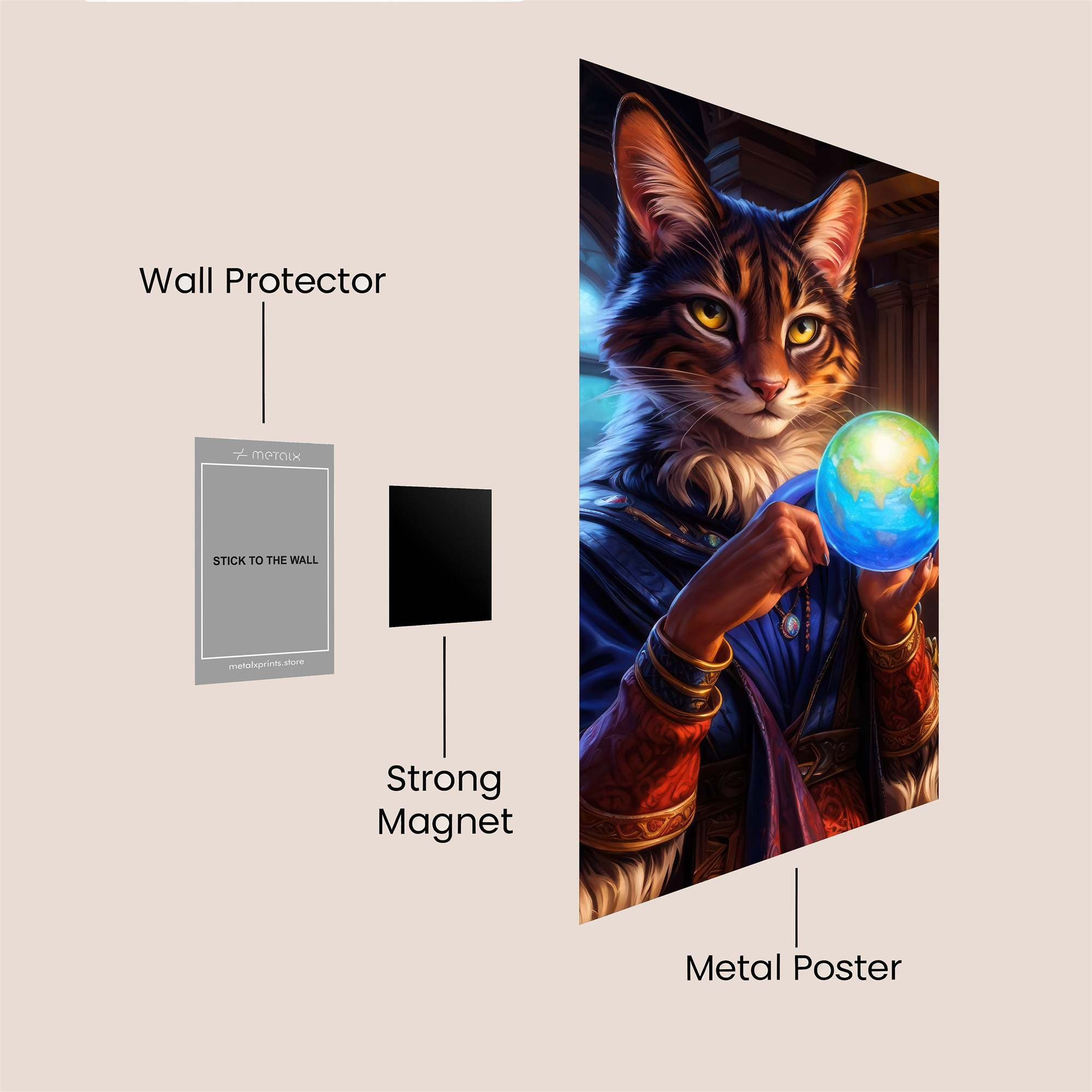 Feline Enigma Safe Wall Magnetic / M