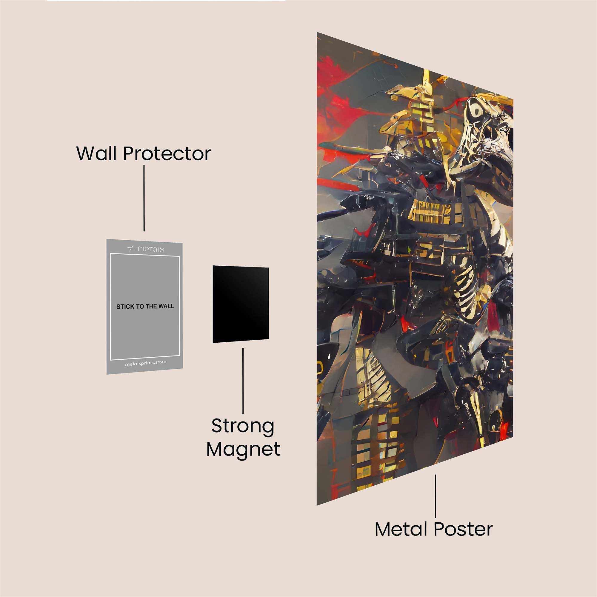 Futuristic Menace Safe Wall Magnetic / M